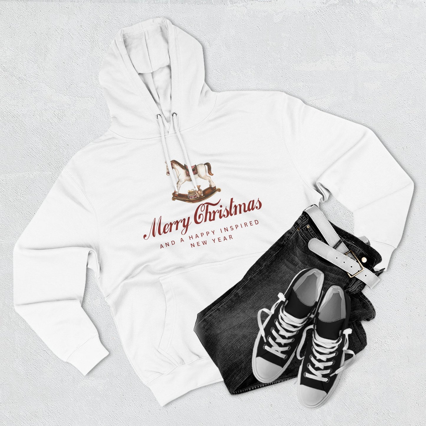 INSPIRED  SPECIAL CHRISTMAS Edition Horse Hoodie UNISEX