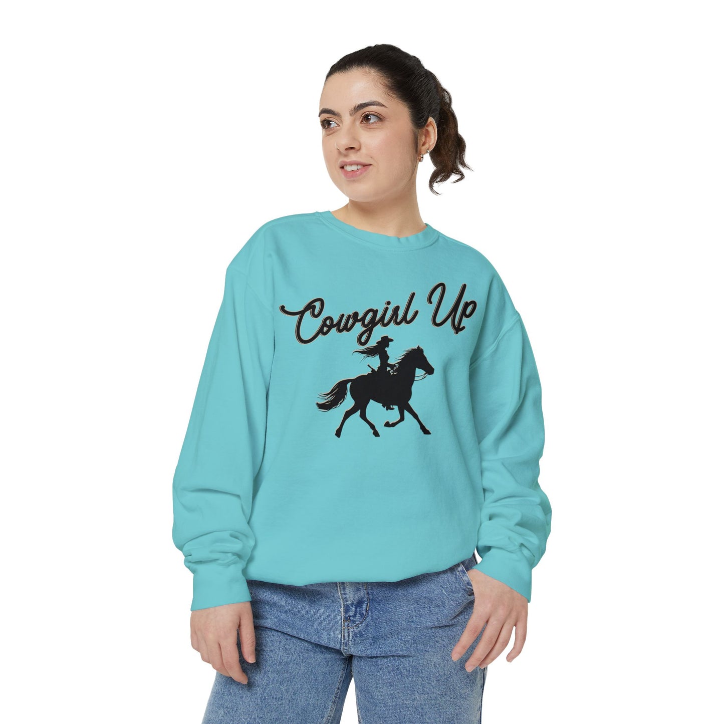 COWGIRL UP UNISEX Garment-Dyed Sweatshirt