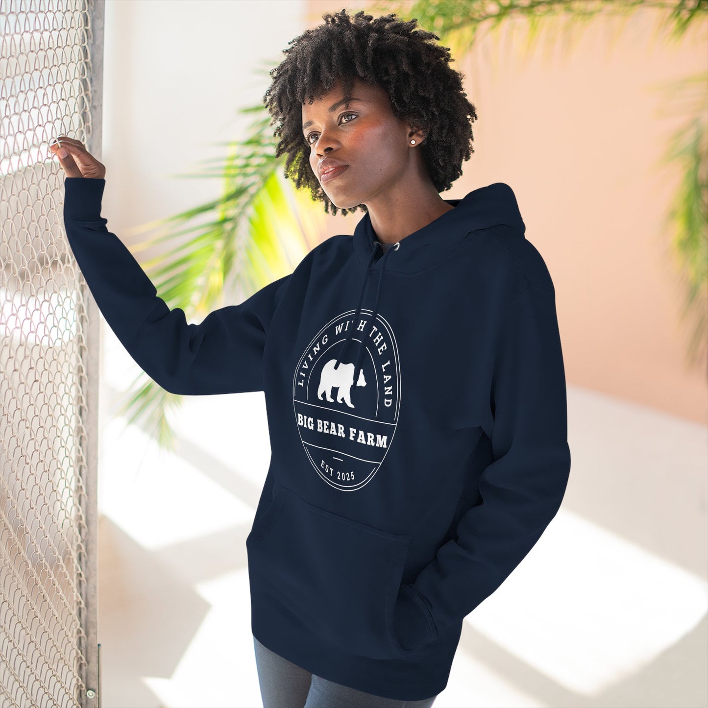 BIG BEAR FARM w Fleece Hoodie UNISEX