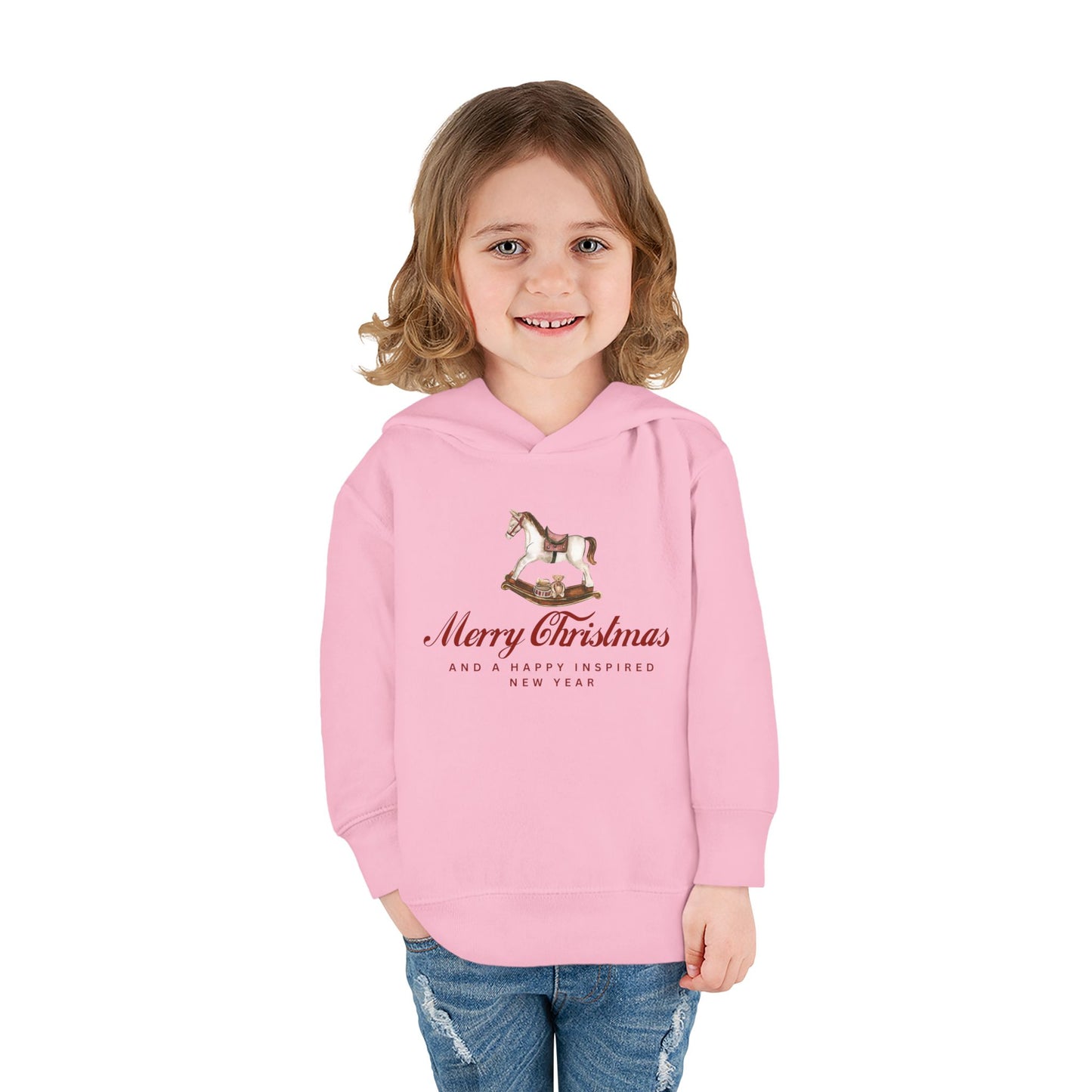 INSPIRED Toddler Hoodie - Merry Christmas Horse