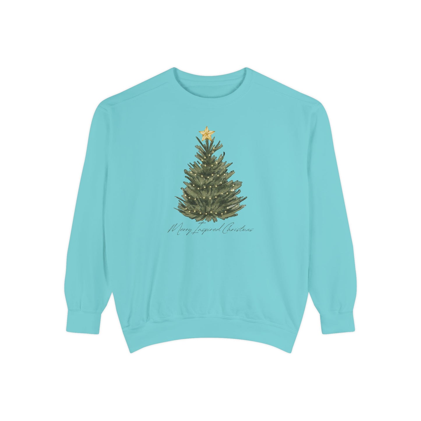 INSPIRED SPECIAL CHRISTMAS Tree EDITION UNISEX Garment-Dyed Sweatshirt