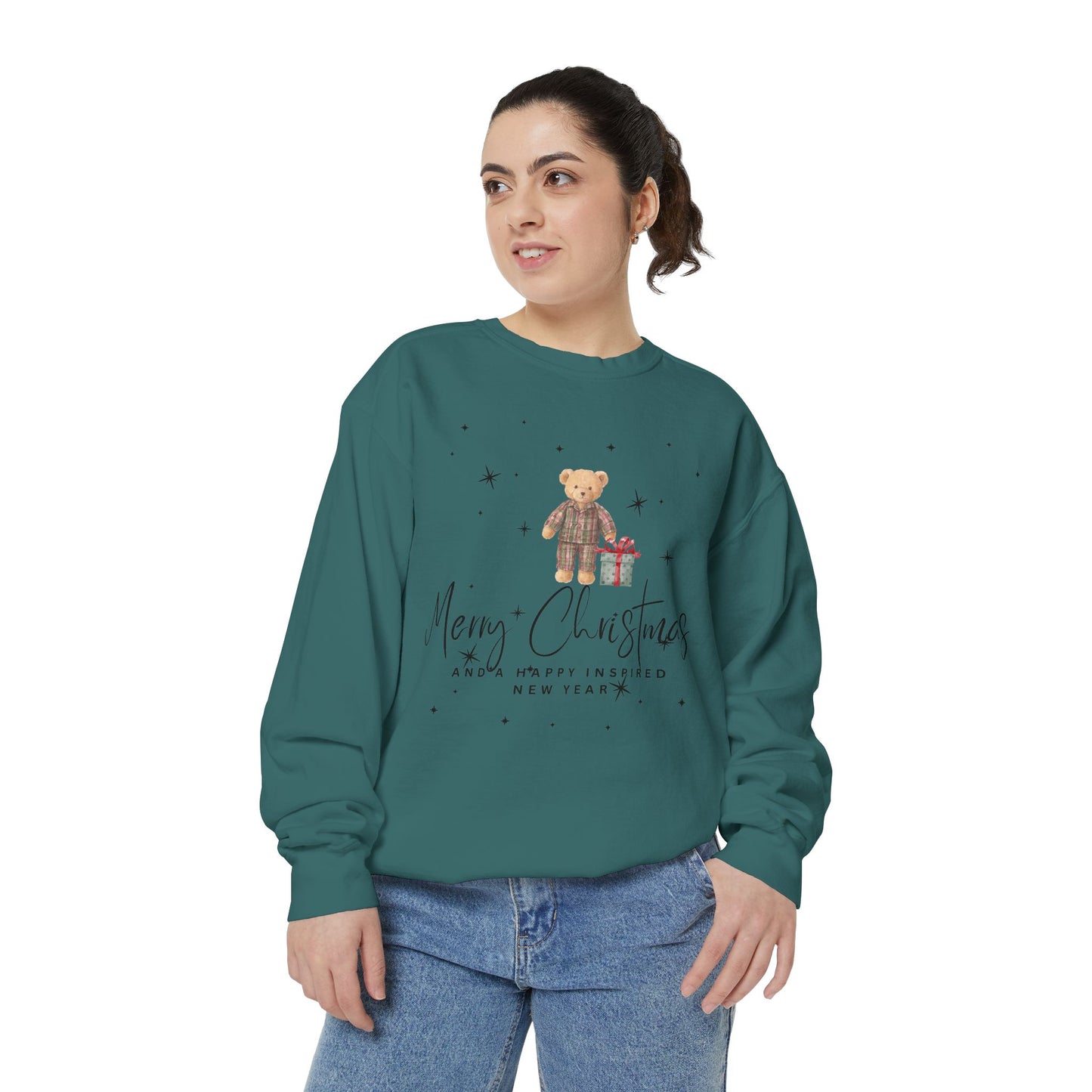 INSPIRED SPECIAL CHRISTMAS EDITION Bear UNISEX Garment-Dyed Sweatshirt