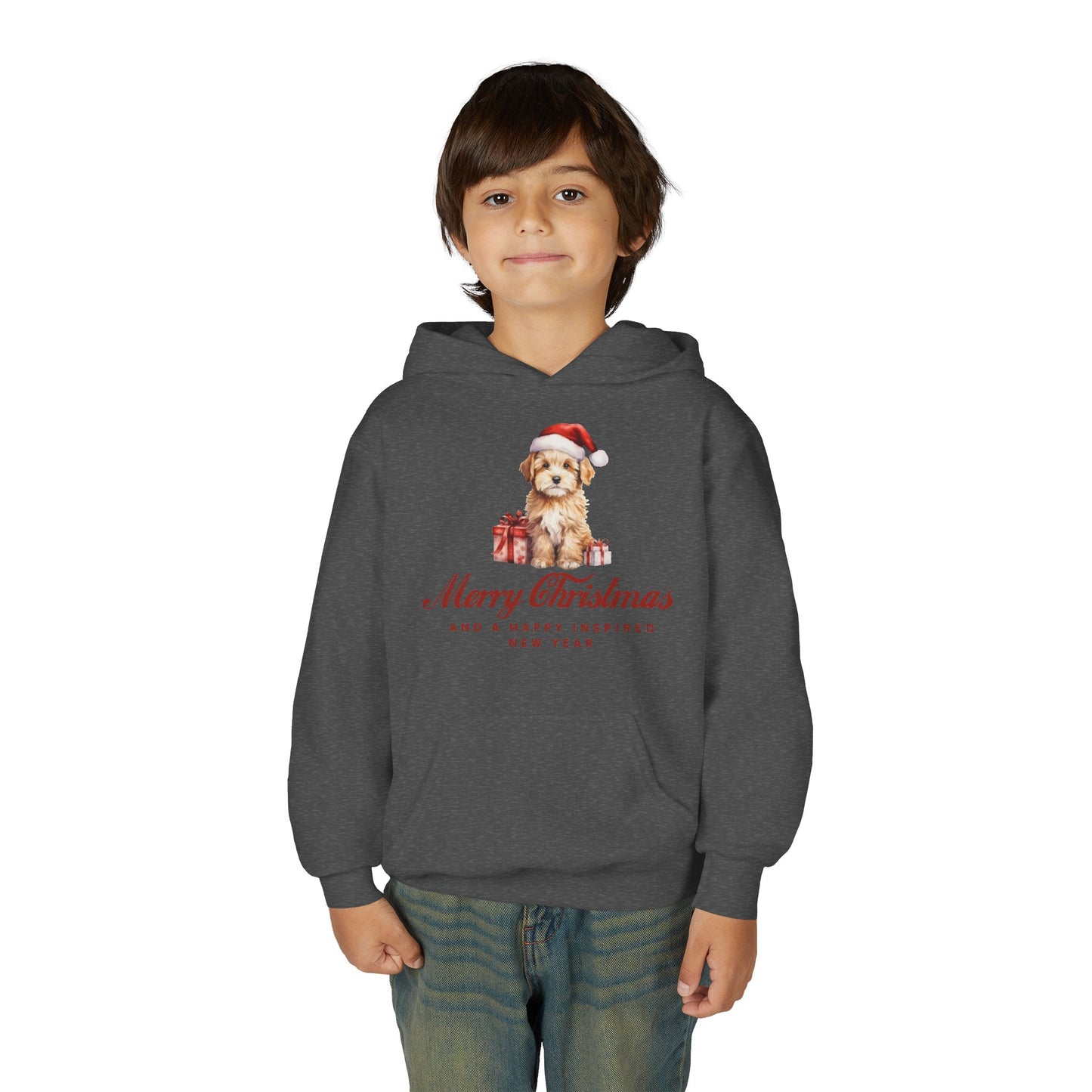INSPIRED Youth Christmas Dog Holiday Hoodie