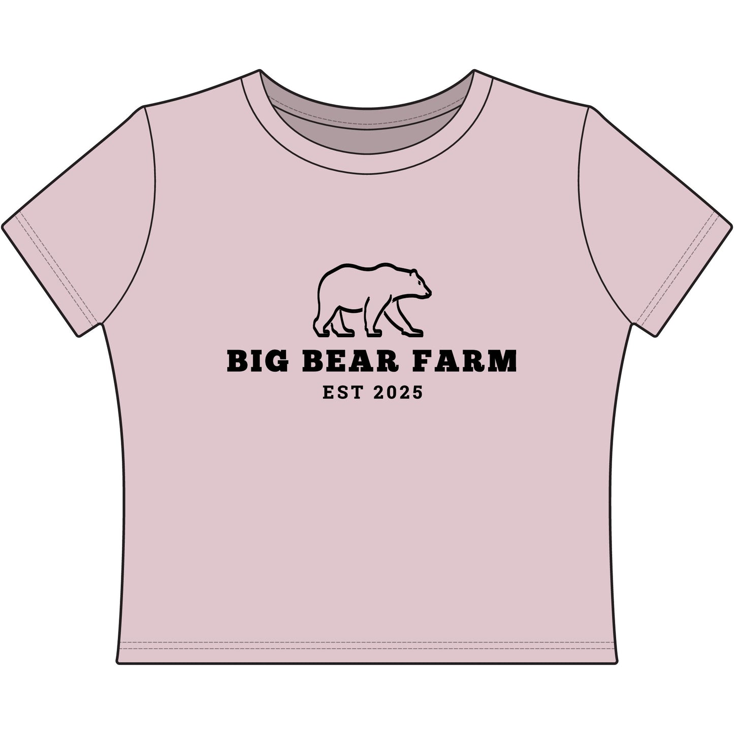 INSPIRED Big Bear Farm EST 2025' Cropped Farmhouse Tee