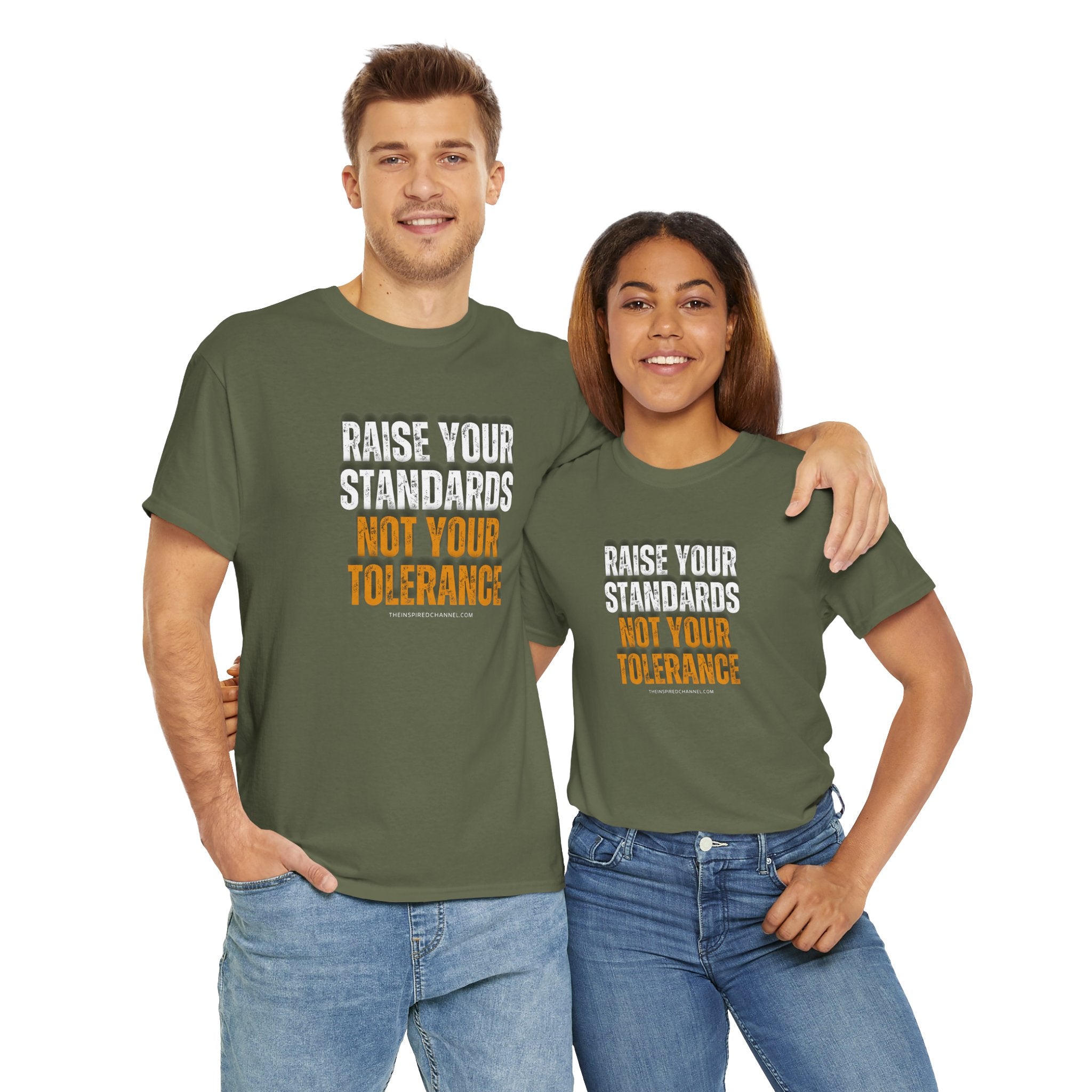 INSPIRED RAISE YOUR STANDARDS UNISEX Heavy Cotton Tee