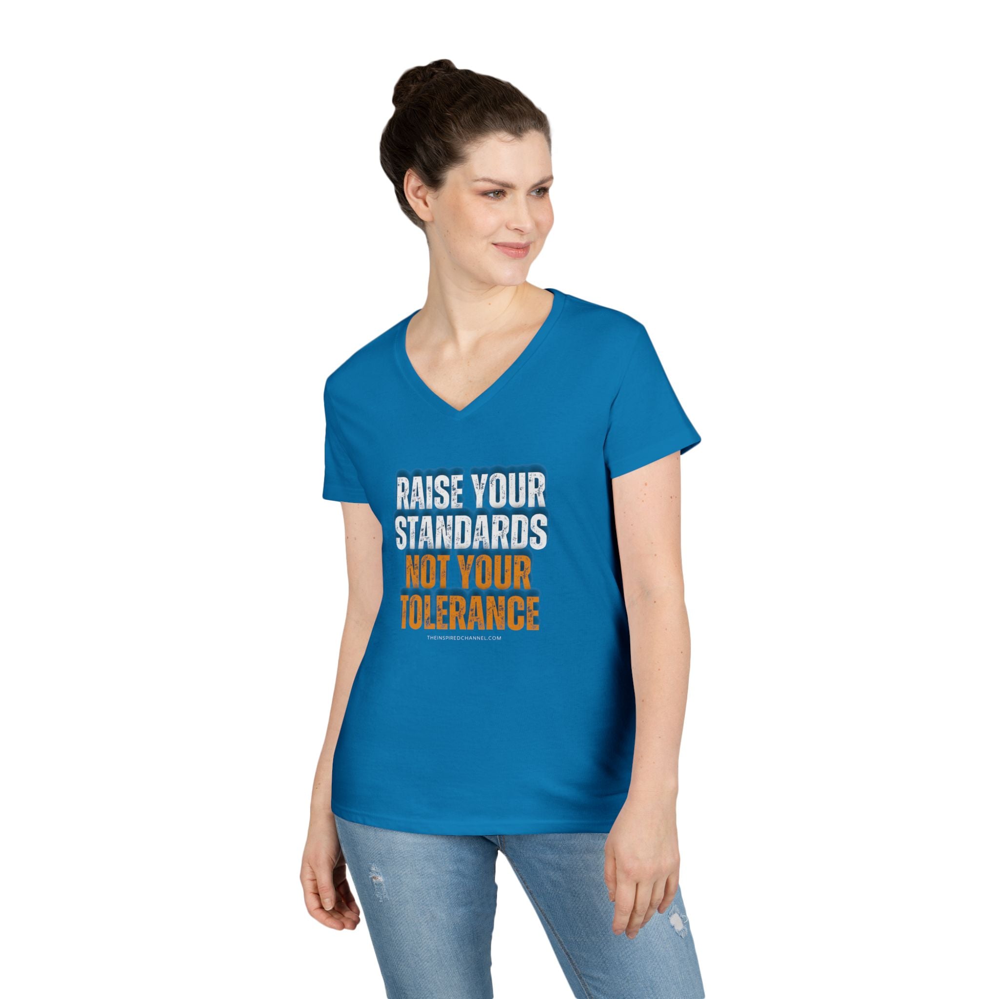 RAISE YOUR STANDARDS Ladies' V-Neck T-Shirt