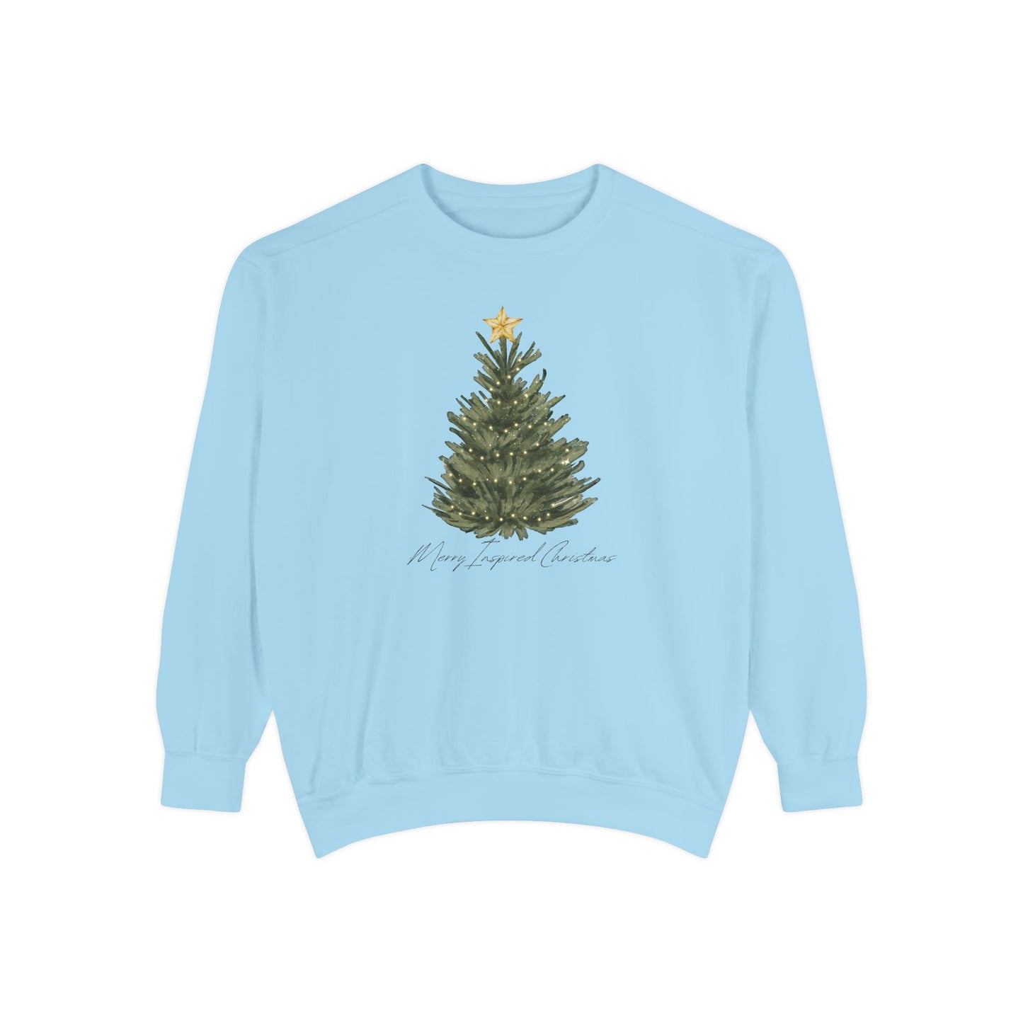 INSPIRED SPECIAL CHRISTMAS Tree EDITION UNISEX Garment-Dyed Sweatshirt