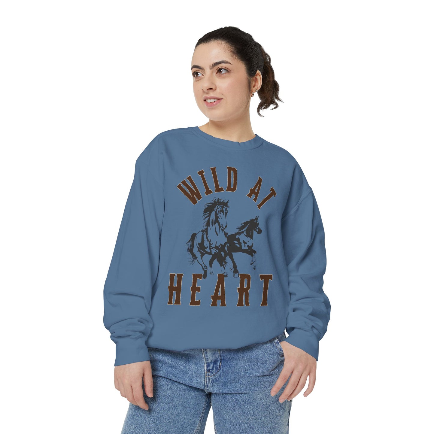 WILD AT HEART UNISEX Garment-Dyed Sweatshirt