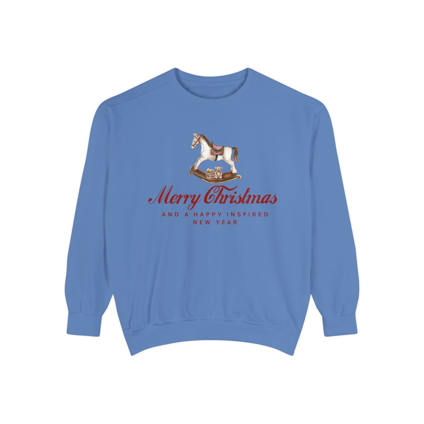 INSPIRED SPECIAL CHRISTMAS EDITION Horse UNISEX Garment-Dyed Sweatshirt