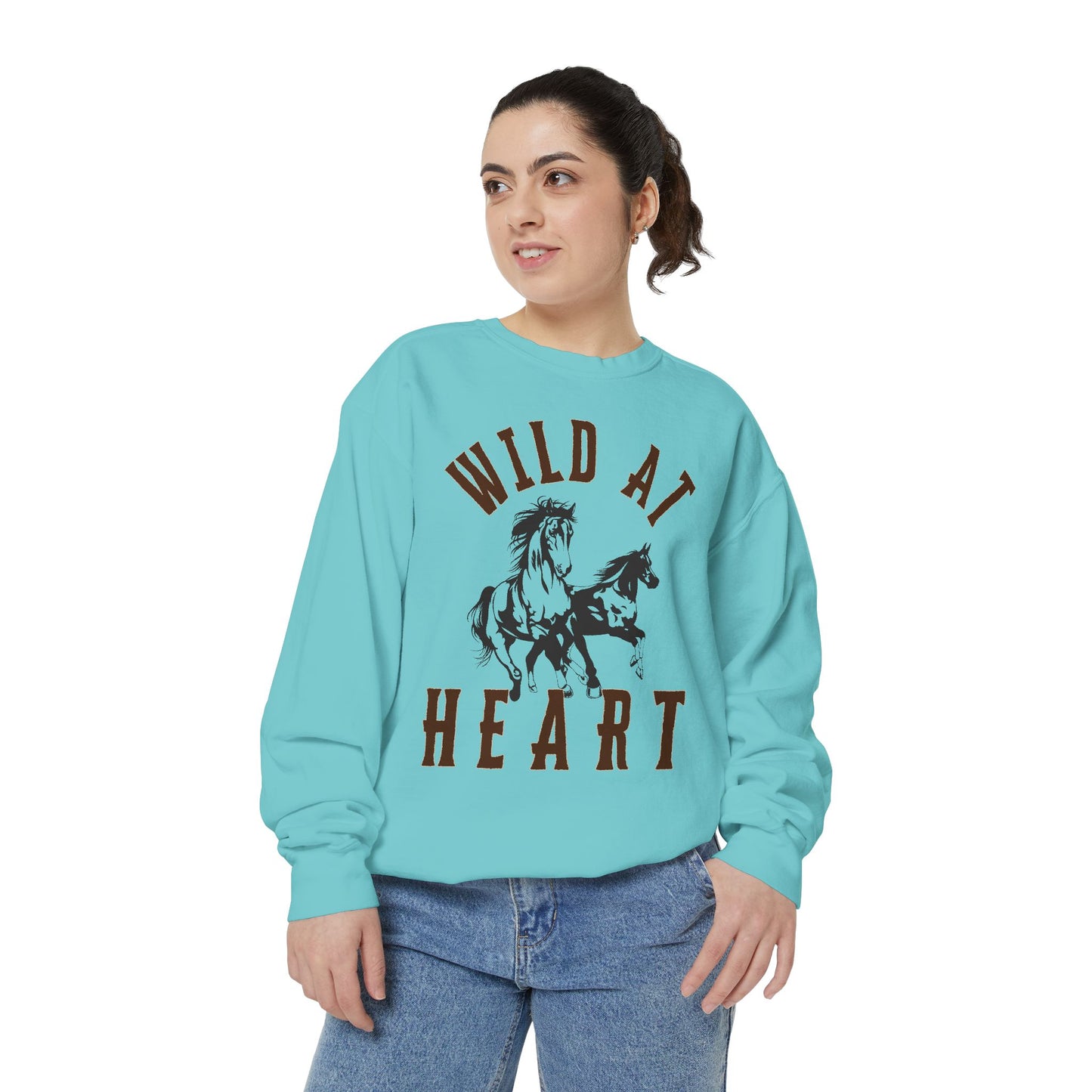 WILD AT HEART UNISEX Garment-Dyed Sweatshirt