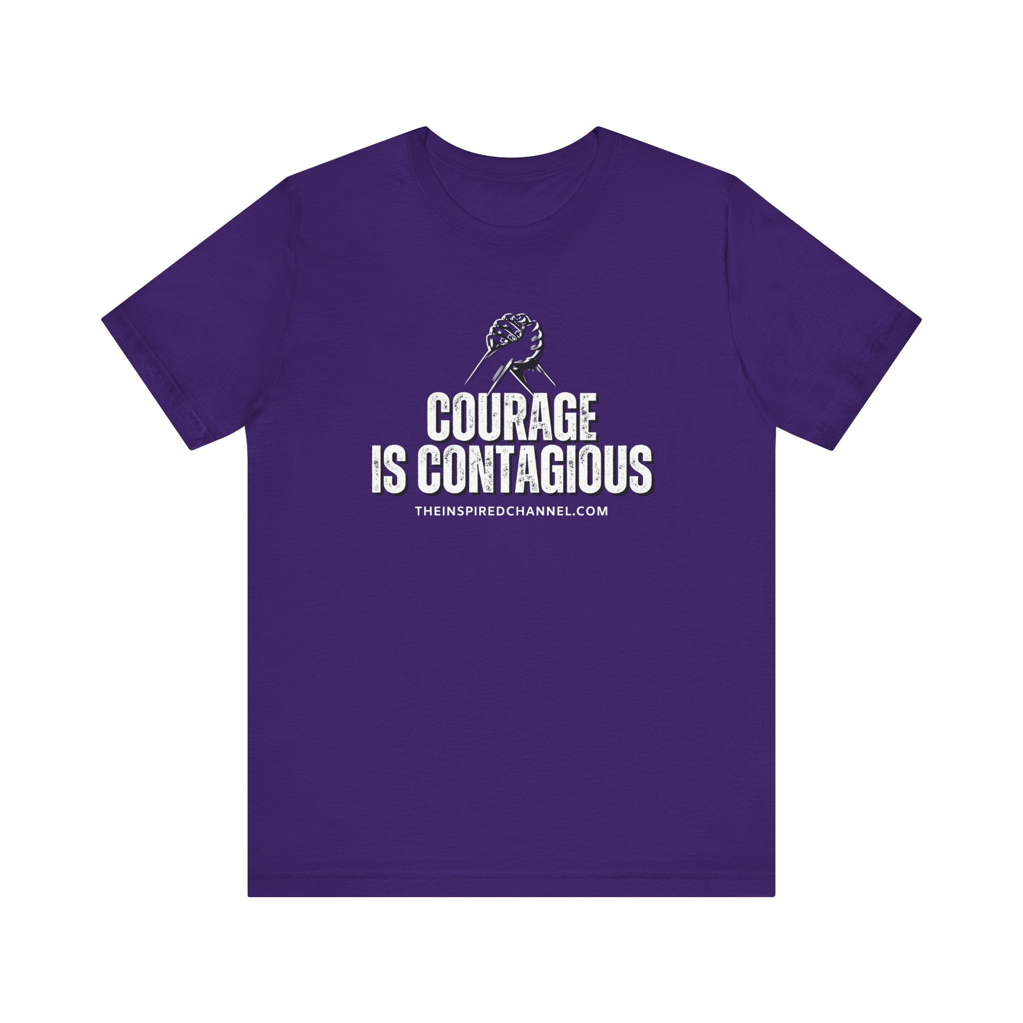 INSPIRED UNISEX Courage Is Contagious Jersey Short Sleeve Tee