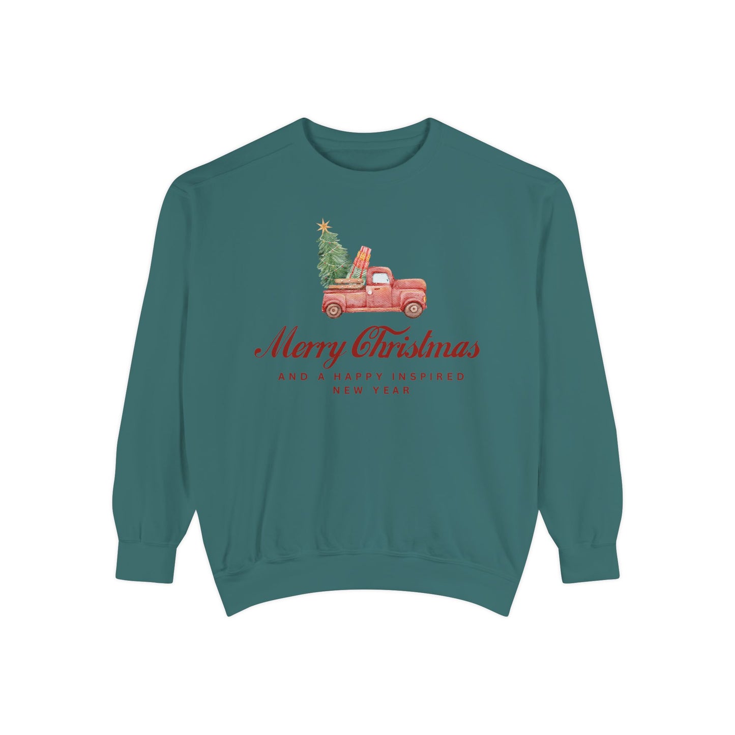 INSPIRED SPECIAL CHRISTMAS EDITION Truck UNISEX Garment-Dyed Sweatshirt