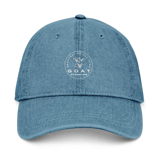 INSPIRED GOAT DENIM HAT - Stylish Embroidered Cap