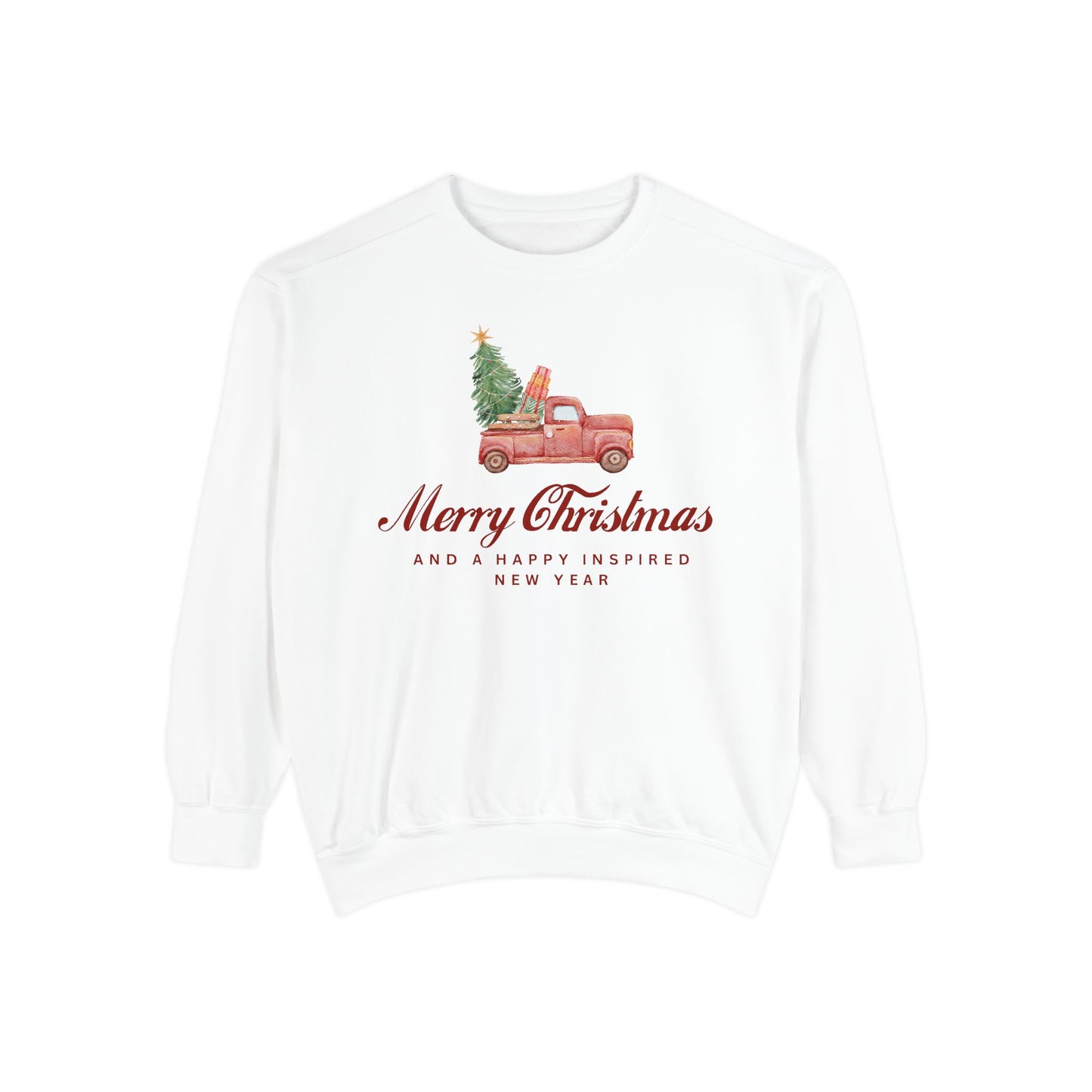 INSPIRED SPECIAL CHRISTMAS EDITION Truck UNISEX Garment-Dyed Sweatshirt
