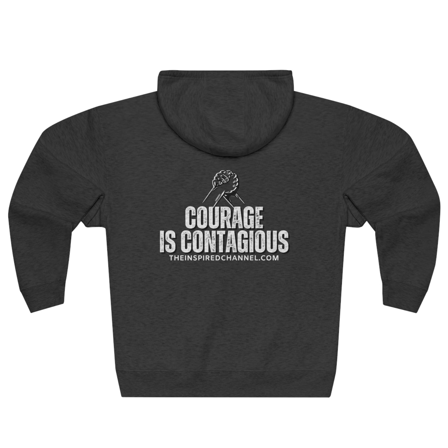 INSPIRED Women Courage Is Contagious Unisex Zip Hoodie