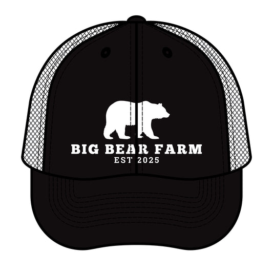 Big Bear Farm Trucker Hat — Retro Farmhouse Mesh Cap
