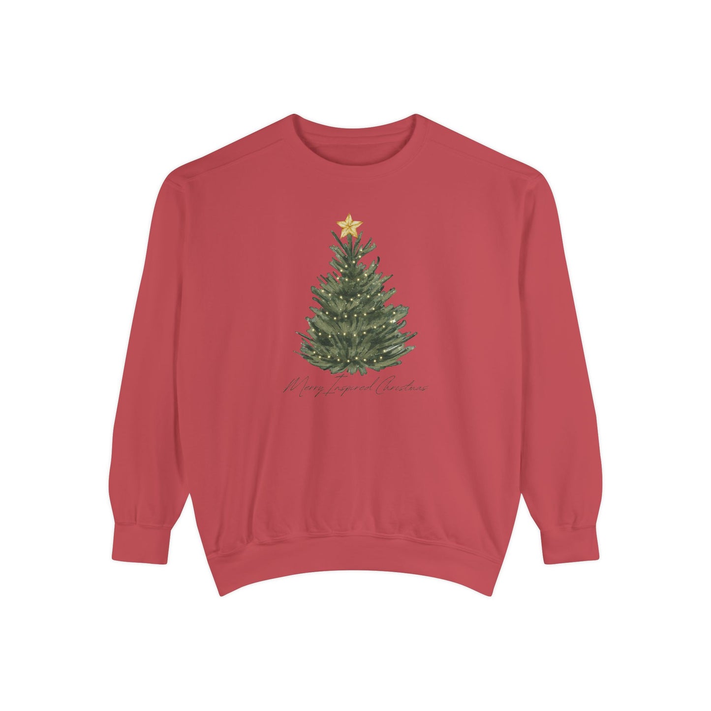 INSPIRED SPECIAL CHRISTMAS Tree EDITION UNISEX Garment-Dyed Sweatshirt