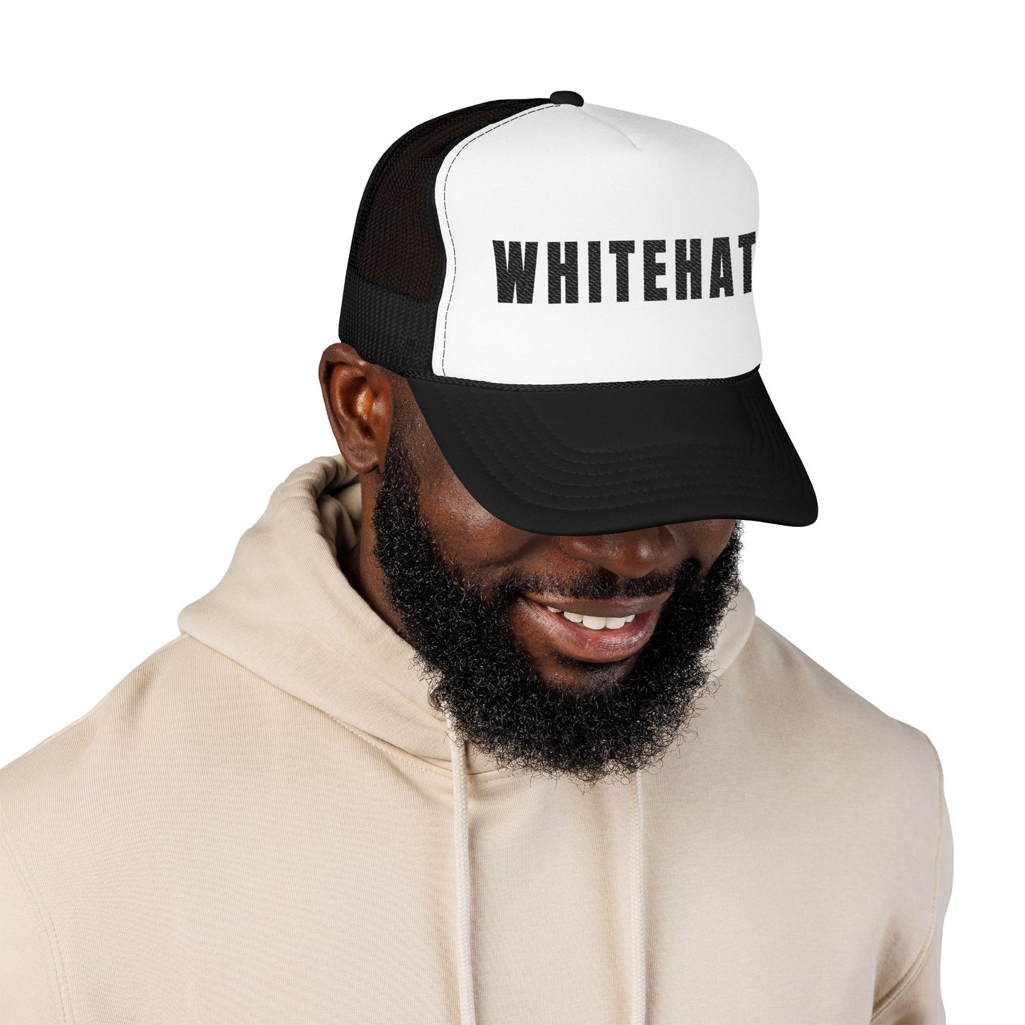 INSPIRED WHITEHAT W Embroidered Trucker Hat