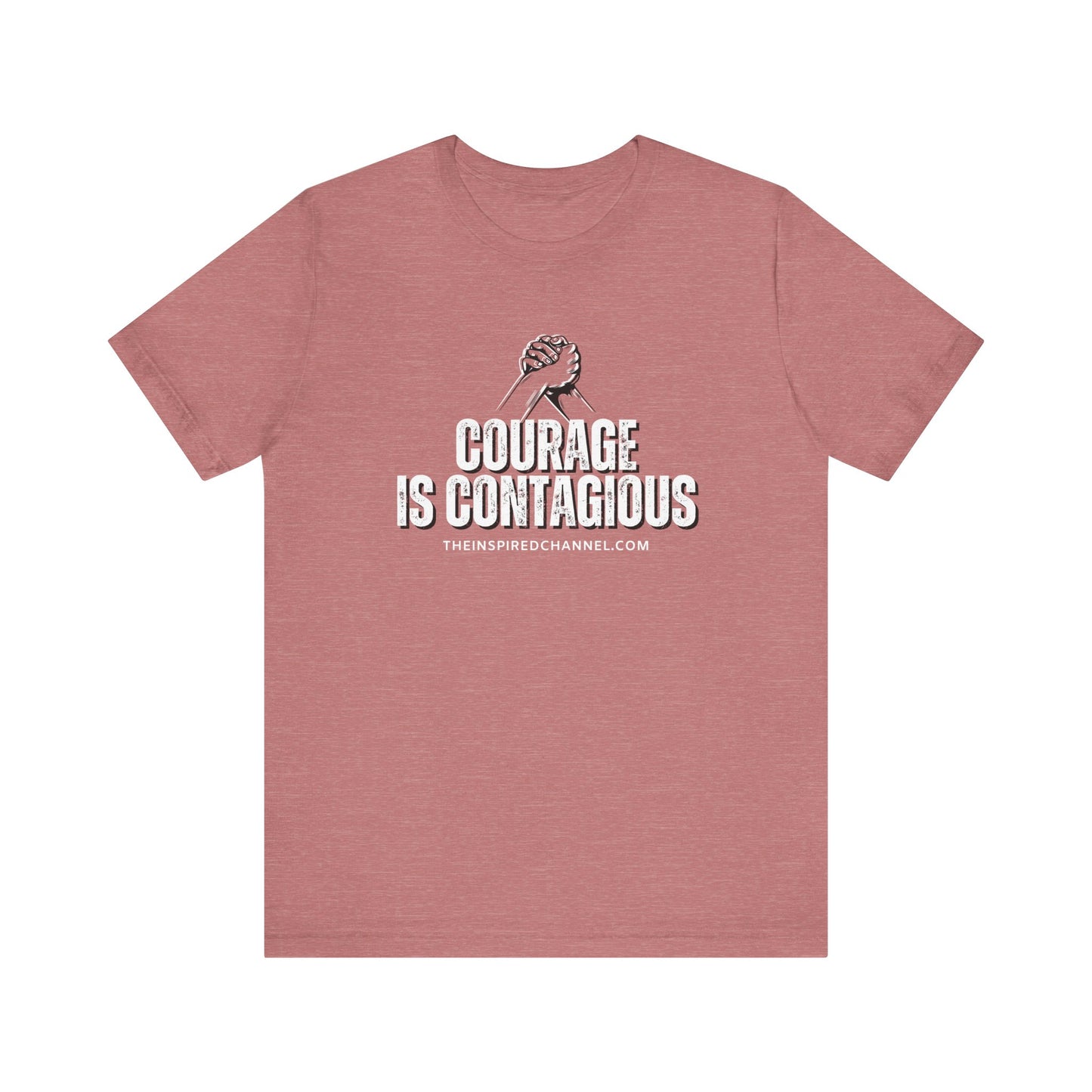 INSPIRED UNISEX Courage Is Contagious Jersey Short Sleeve Tee