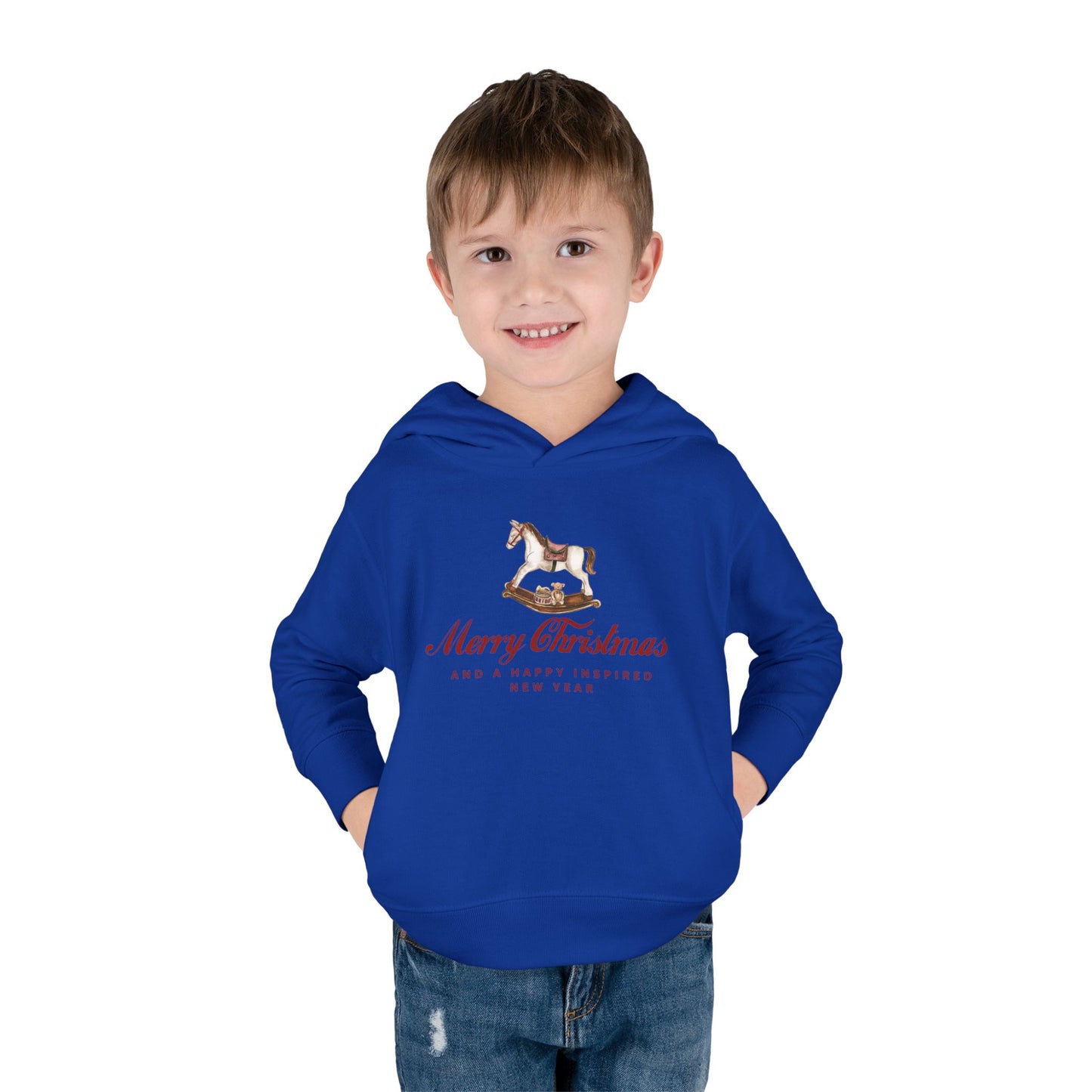 INSPIRED Toddler Hoodie - Merry Christmas Horse