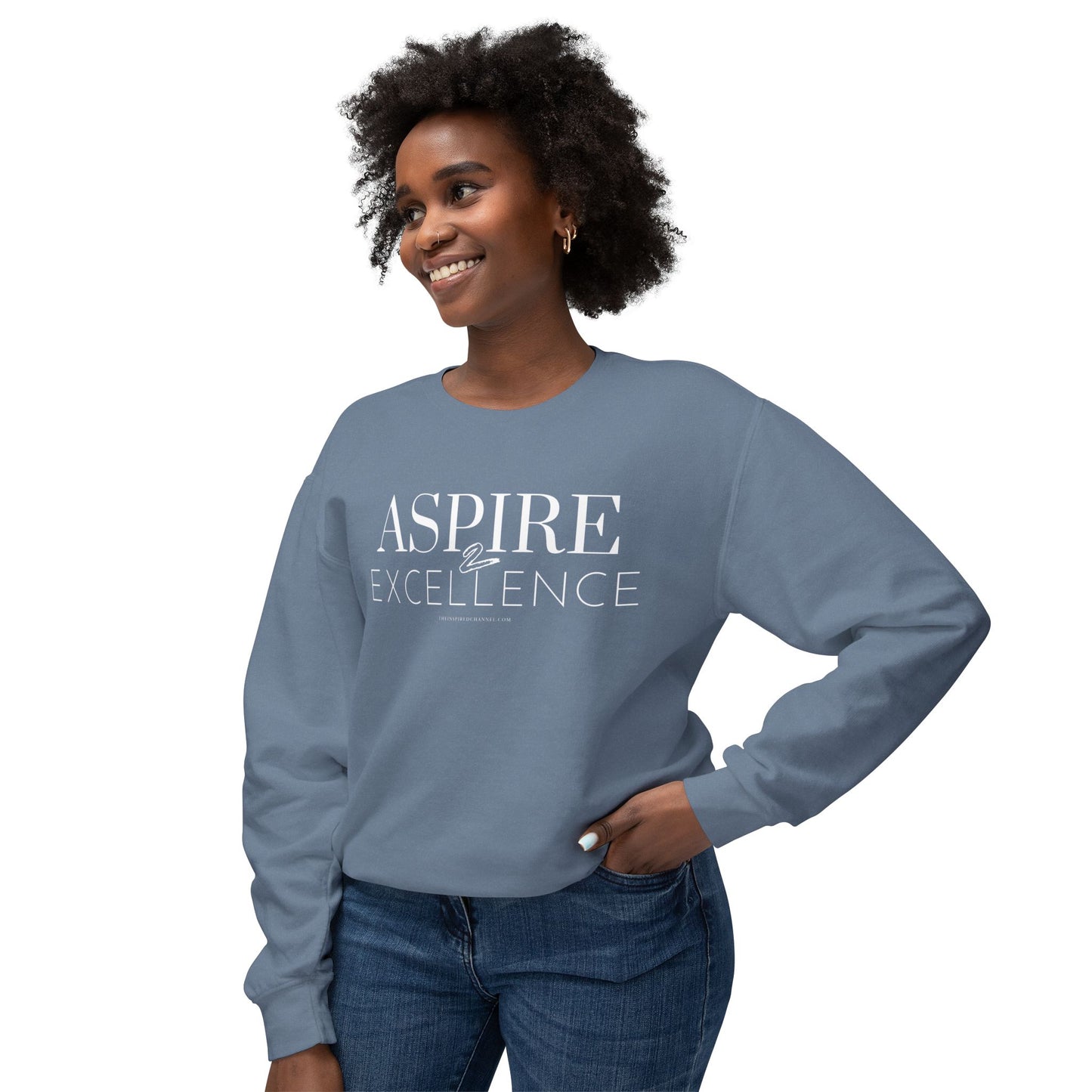 INSPIRED Aspire 2 Excellence UNISEX Lightweight Crewneck Sweatshirt