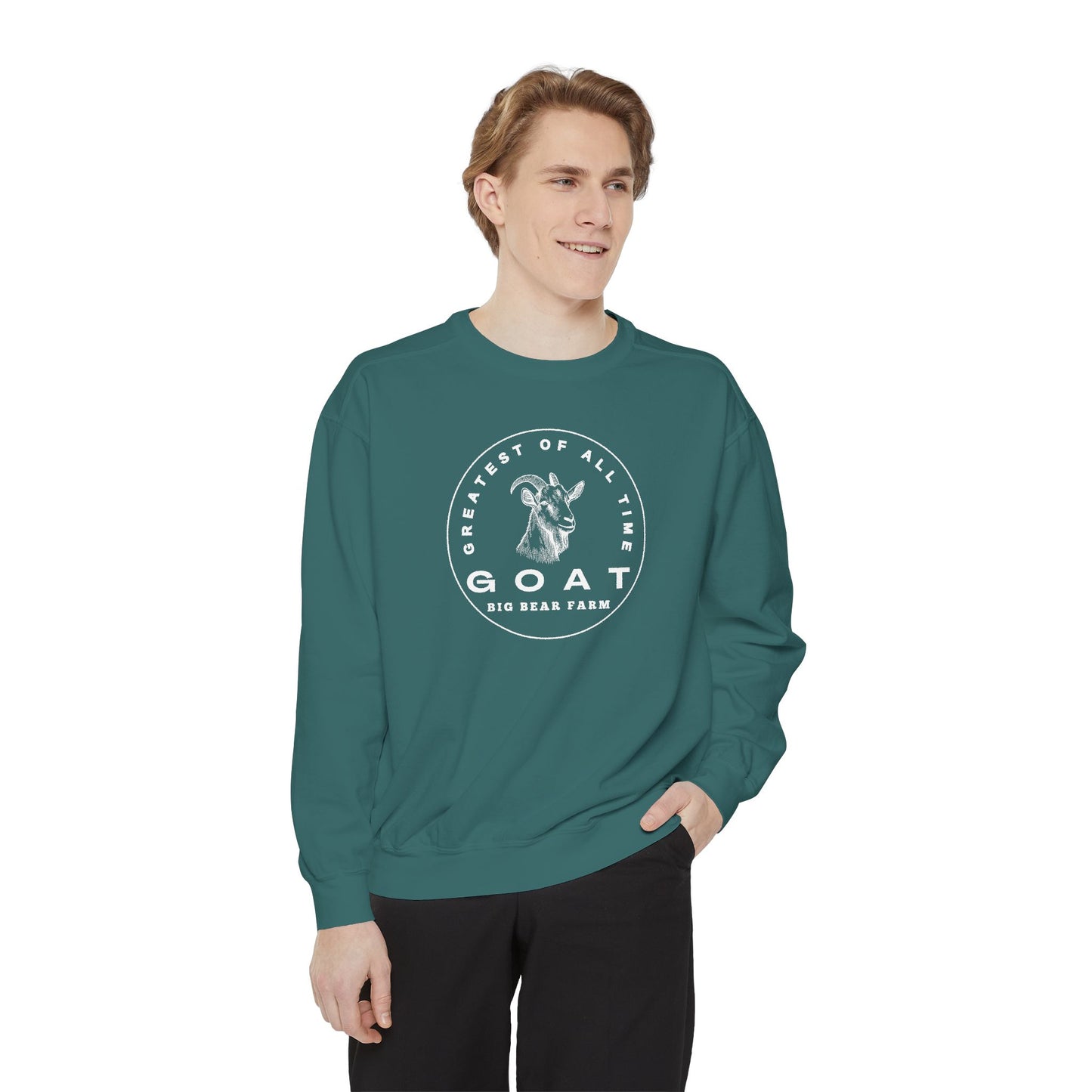 INSPIRED GOAT UNISEX Garment-Dyed Sweatshirt