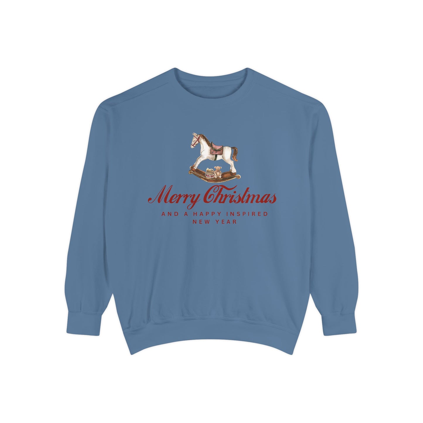 INSPIRED SPECIAL CHRISTMAS EDITION Horse UNISEX Garment-Dyed Sweatshirt