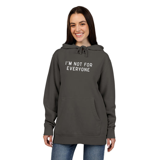 INSPIRED Everyone Hoodie Embroidered — Distressed Logo Pigment-Dyed Pullover