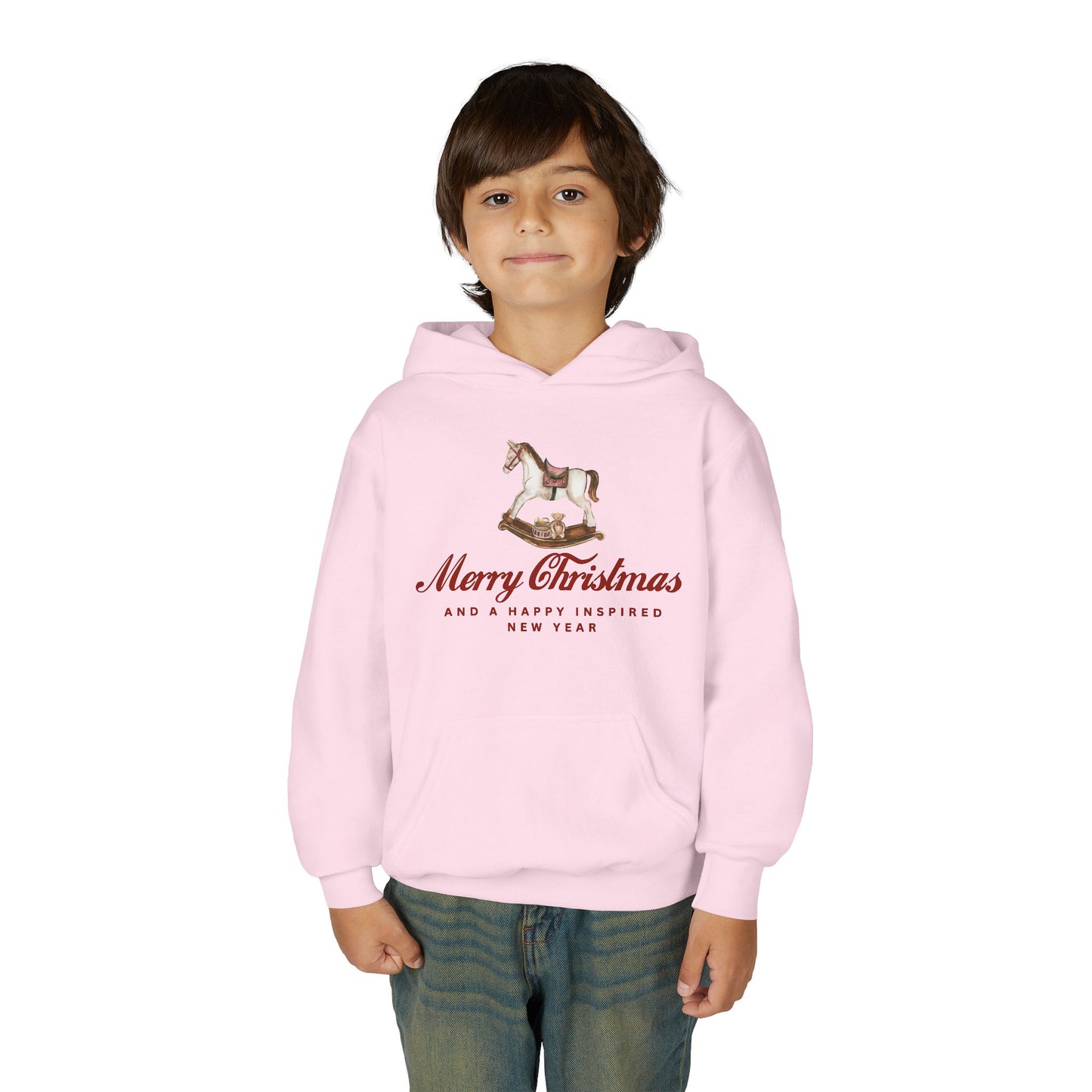 INSPIRED Youth Christmas Horse Holiday Hoodie
