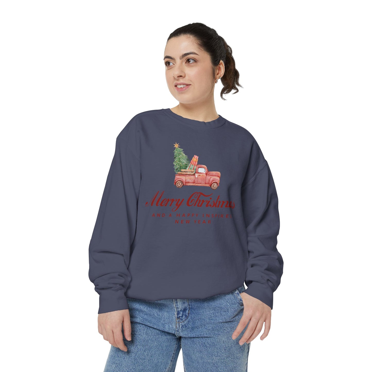 INSPIRED SPECIAL CHRISTMAS EDITION Truck UNISEX Garment-Dyed Sweatshirt
