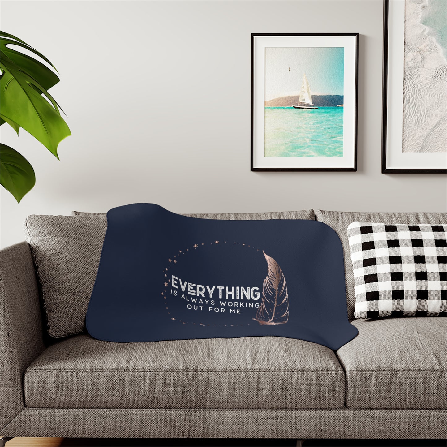 INSPIRED Everything is ... Sherpa Blanket, Two Colors