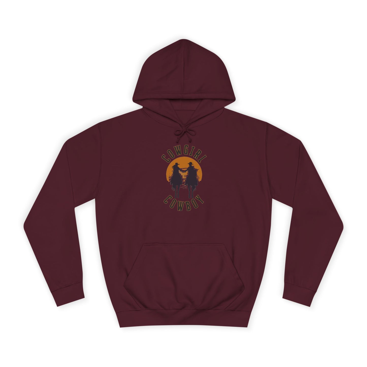 COWBOY AND COWGIRL UNISEX College Hoodie