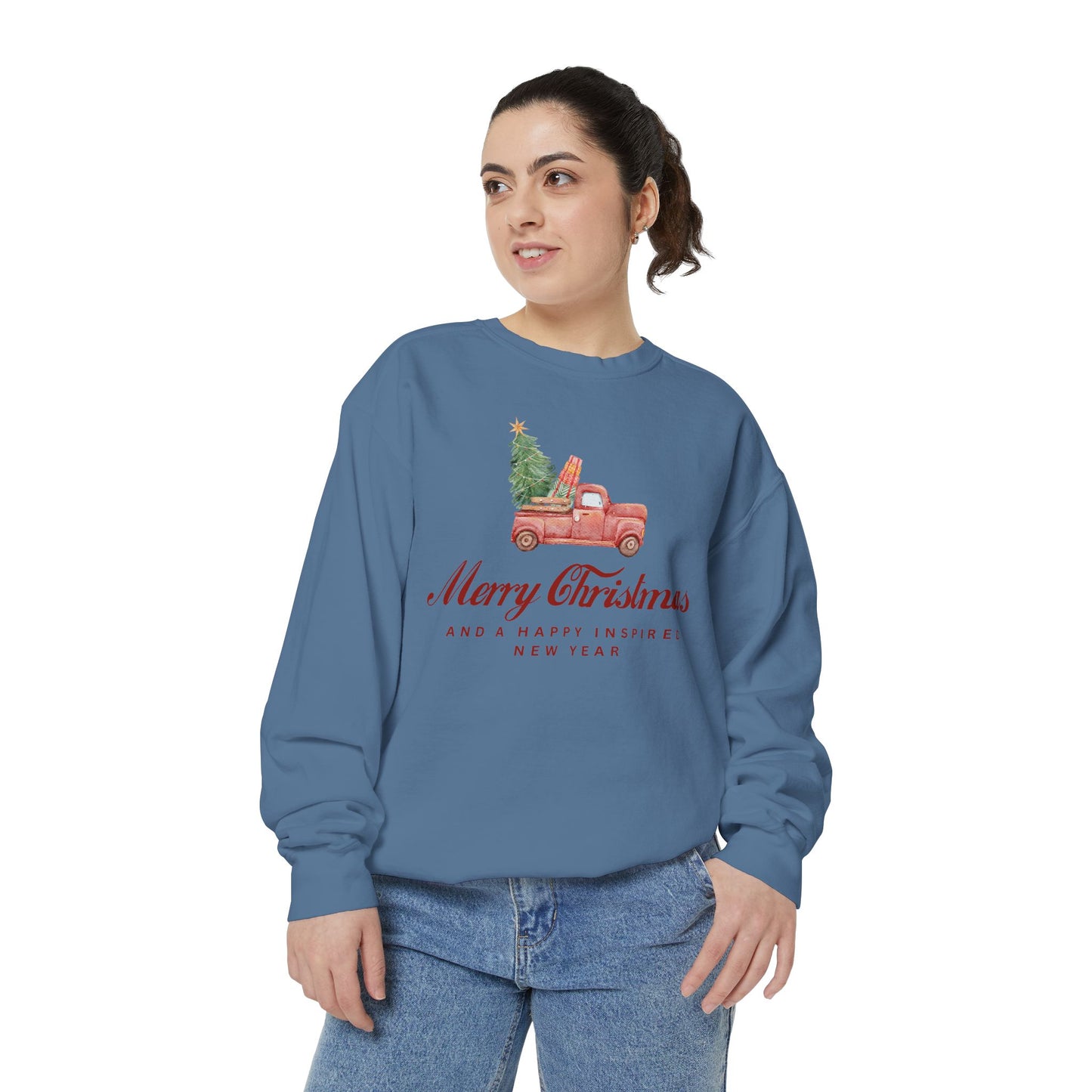 INSPIRED SPECIAL CHRISTMAS EDITION Truck UNISEX Garment-Dyed Sweatshirt