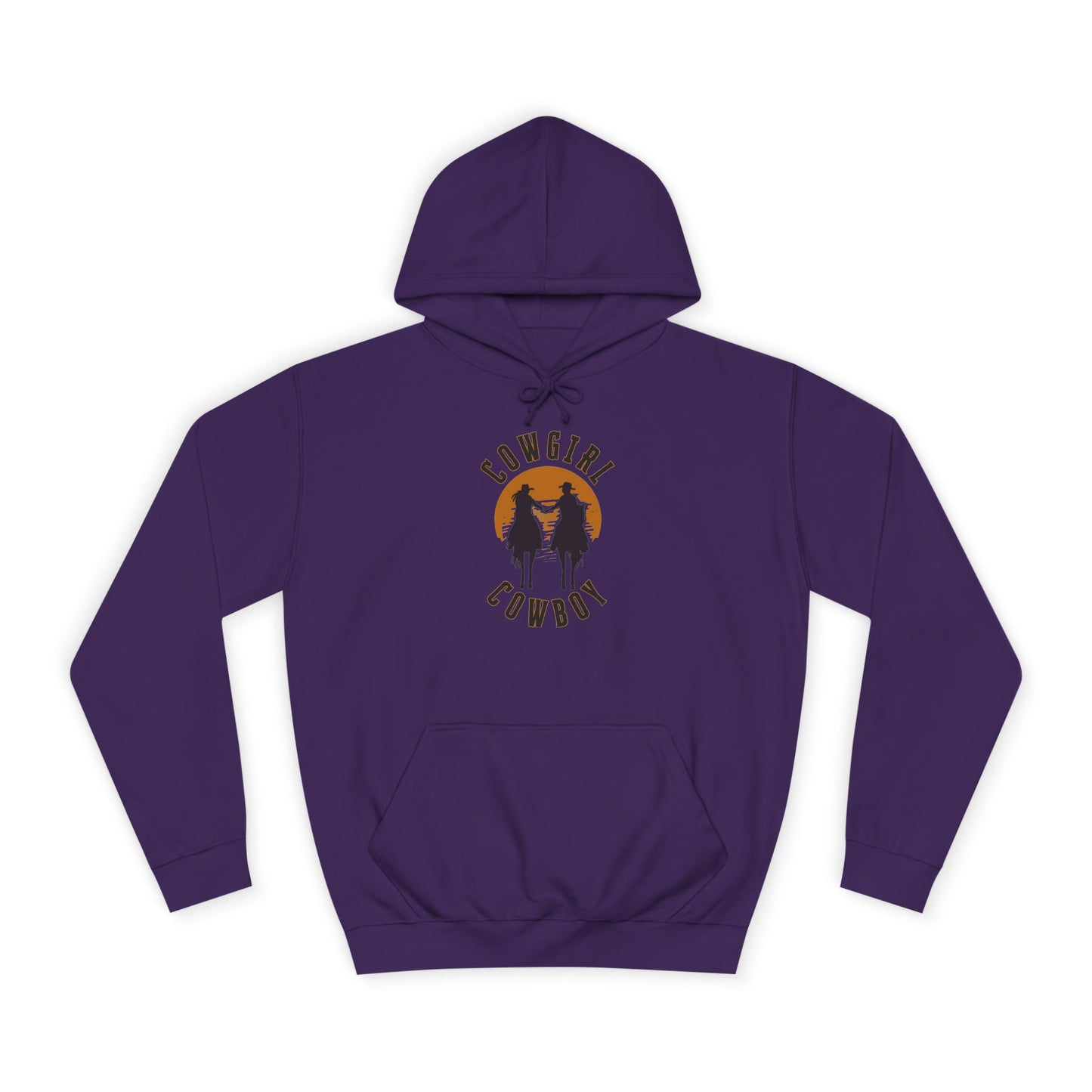 COWBOY AND COWGIRL UNISEX College Hoodie