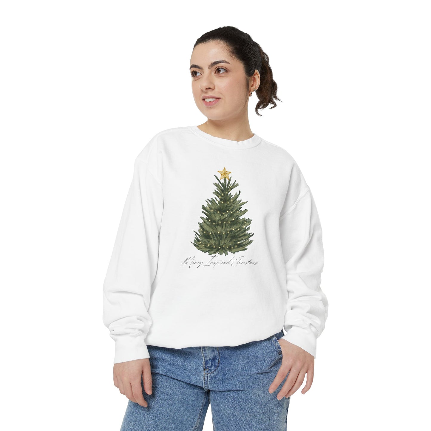 INSPIRED SPECIAL CHRISTMAS Tree EDITION UNISEX Garment-Dyed Sweatshirt