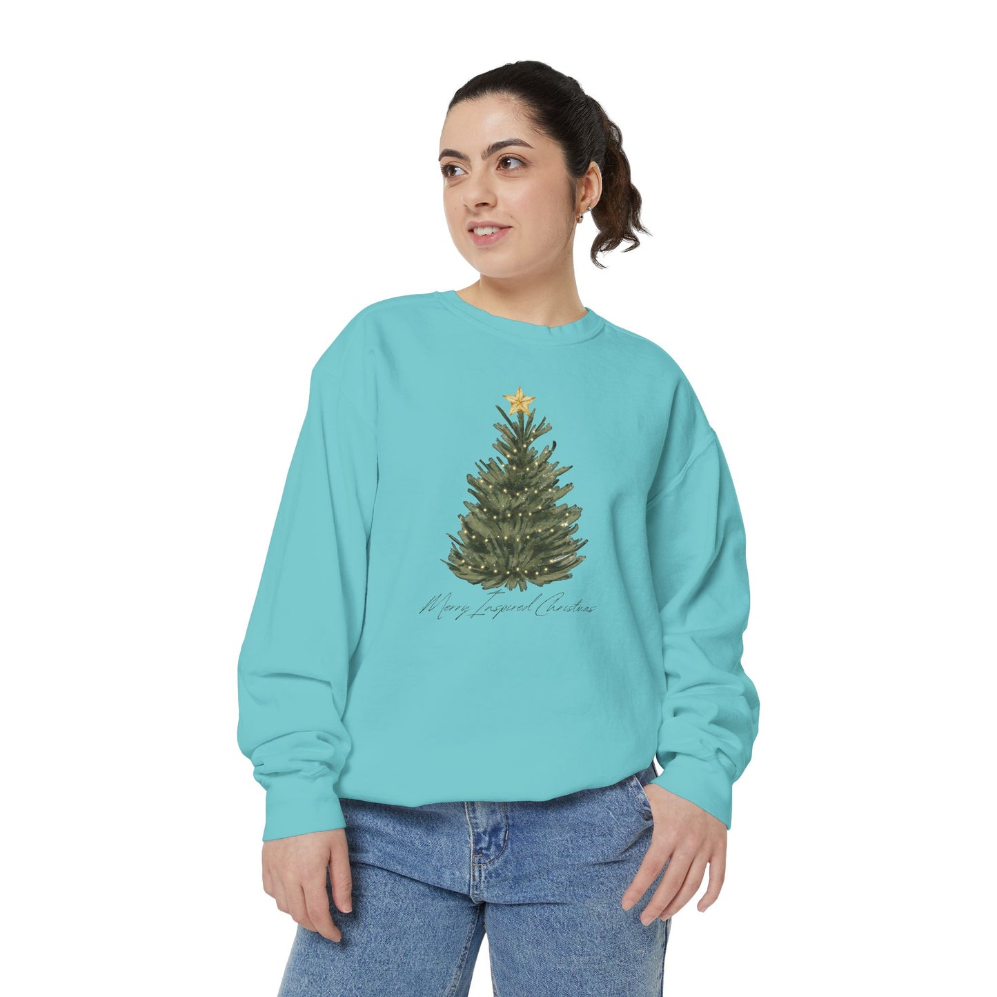 INSPIRED SPECIAL CHRISTMAS Tree EDITION UNISEX Garment-Dyed Sweatshirt