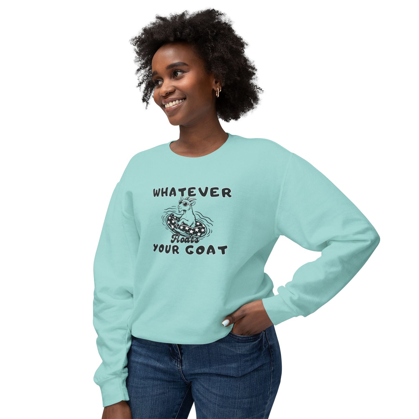 INSPIRED Goat Unisex Lightweight Crewneck Sweatshirt