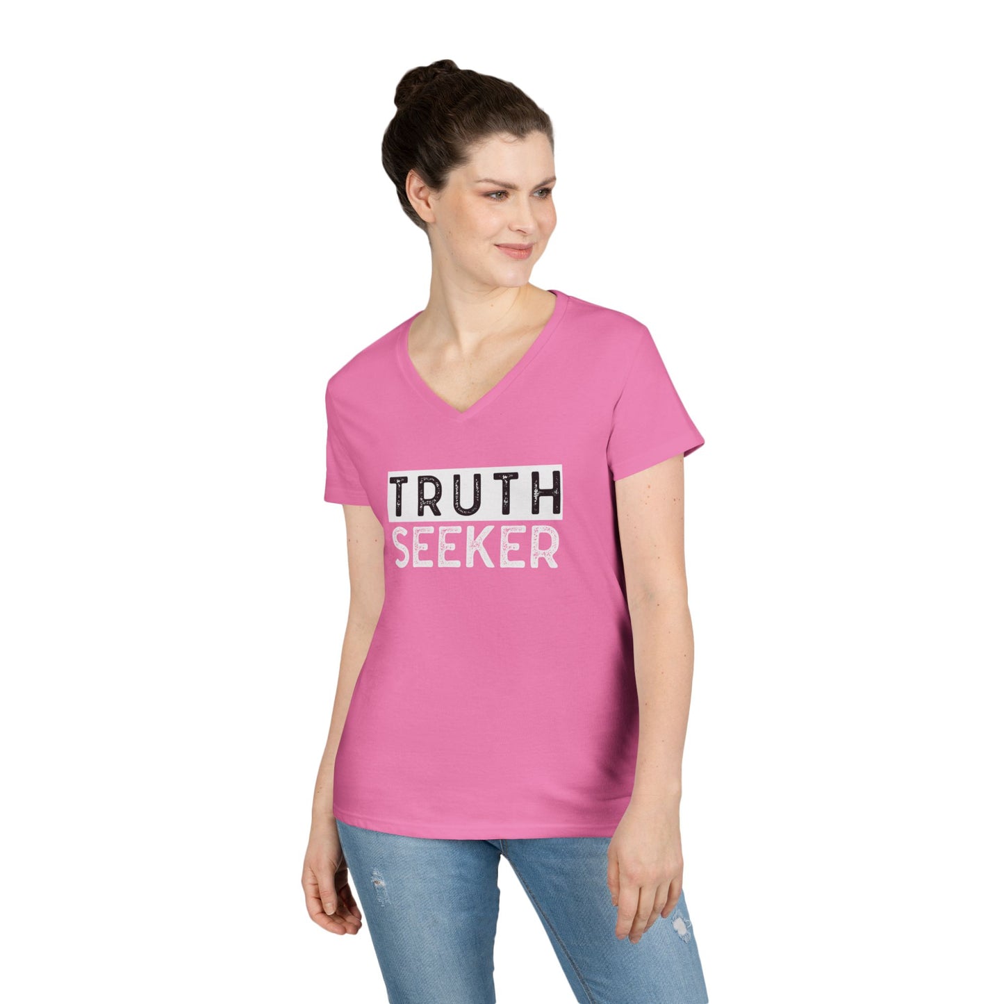 TRUTH SEEKER Ladies' V-Neck T-Shirt