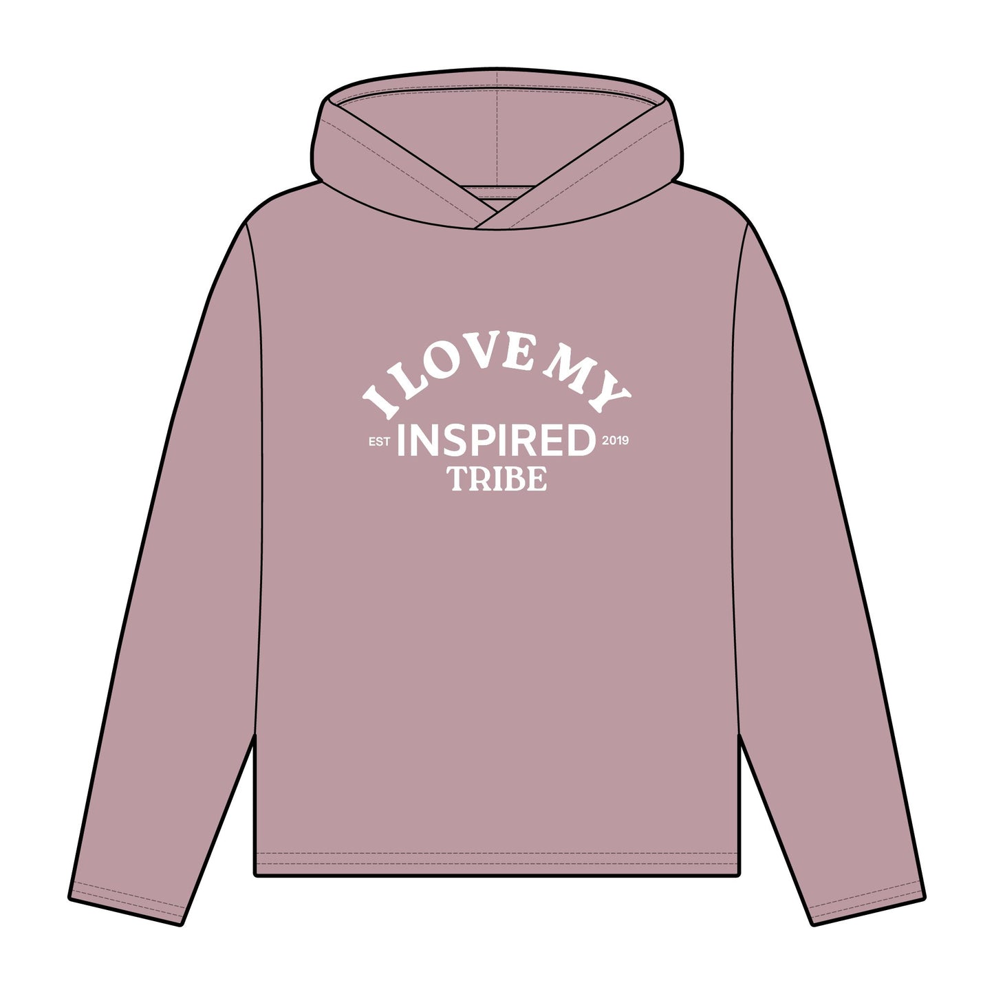 I LOVE MY INSPIRED TRIBE Women's Organic Relaxed Fit Hoodie