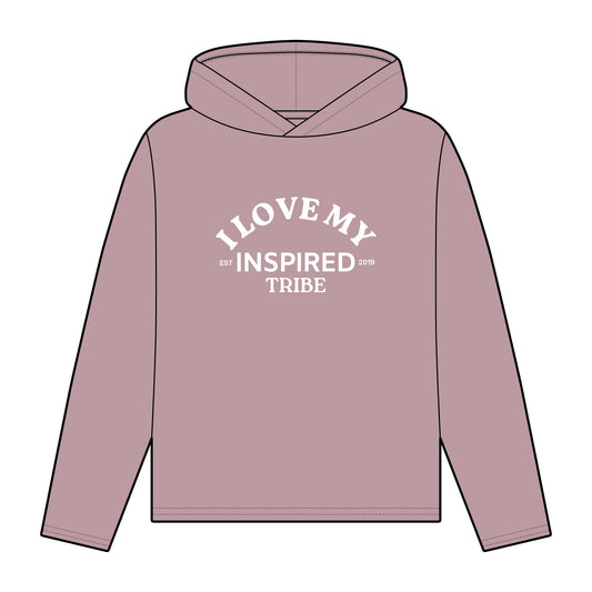 I LOVE MY INSPIRED TRIBE Women's Organic Relaxed Fit Hoodie