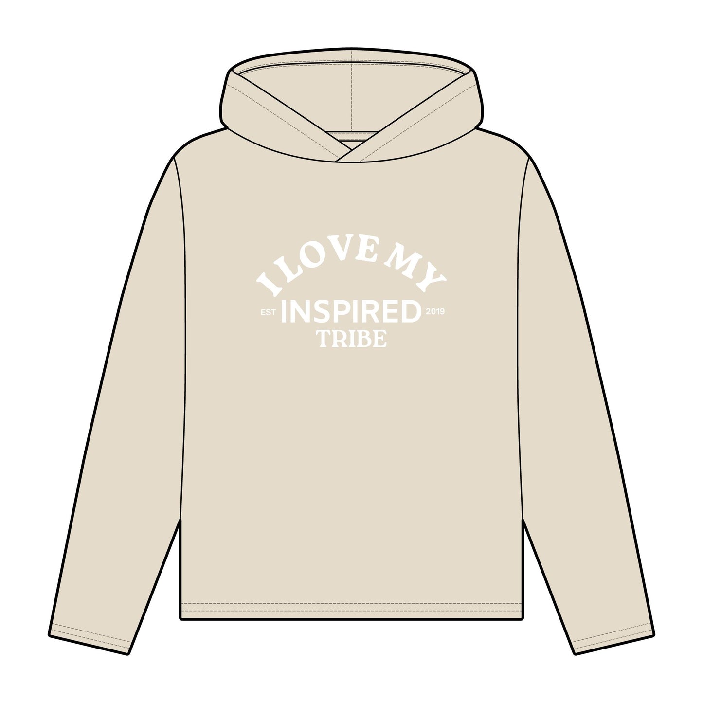 I LOVE MY INSPIRED TRIBE Women's Organic Relaxed Fit Hoodie