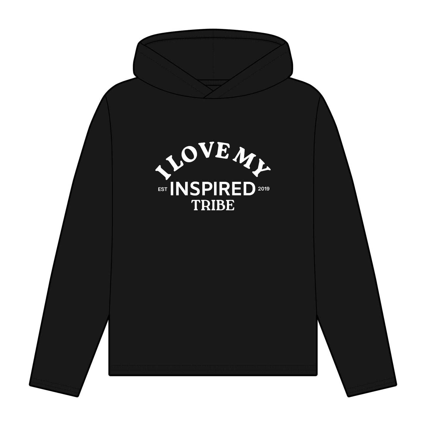 I LOVE MY INSPIRED TRIBE Women's Organic Relaxed Fit Hoodie