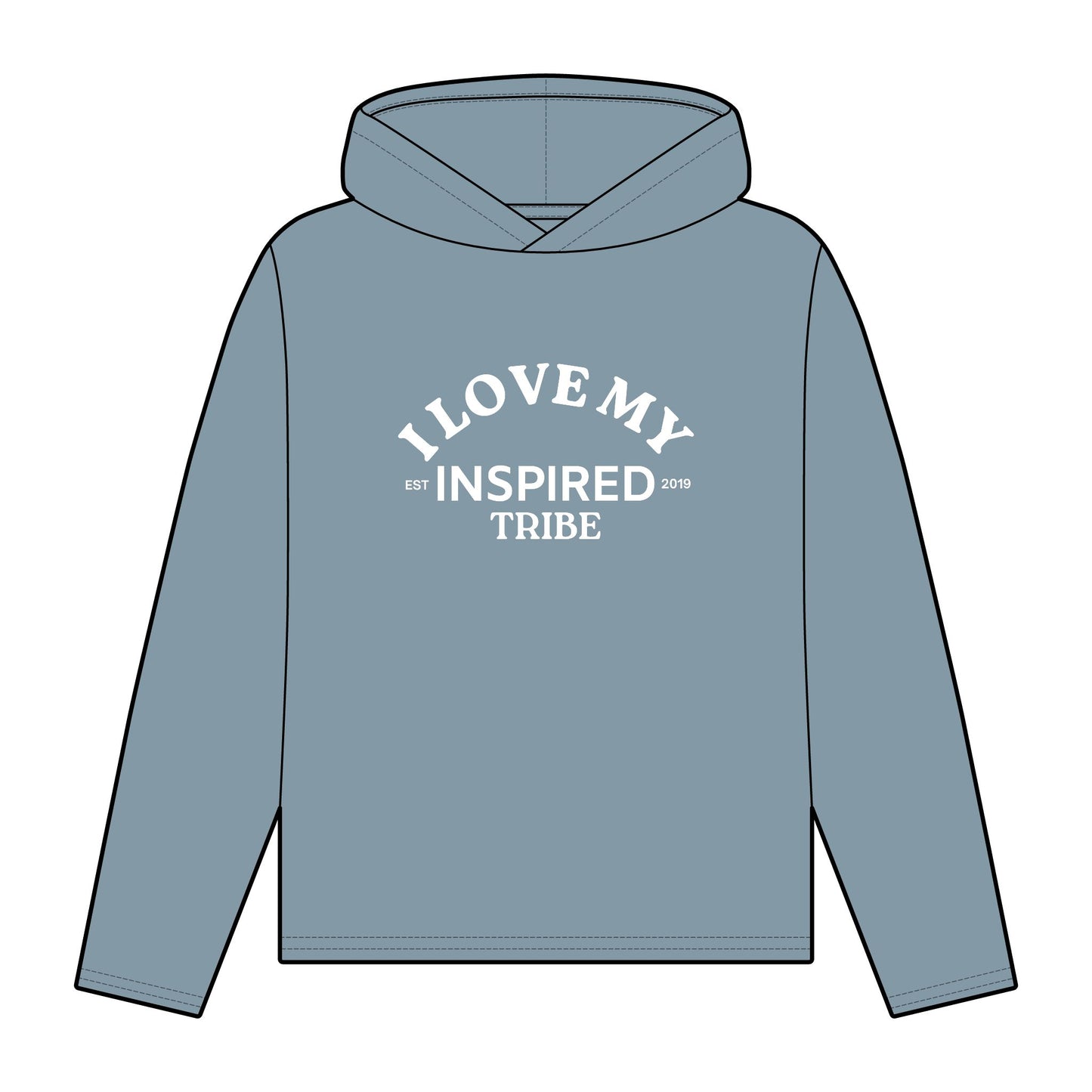 I LOVE MY INSPIRED TRIBE Women's Organic Relaxed Fit Hoodie