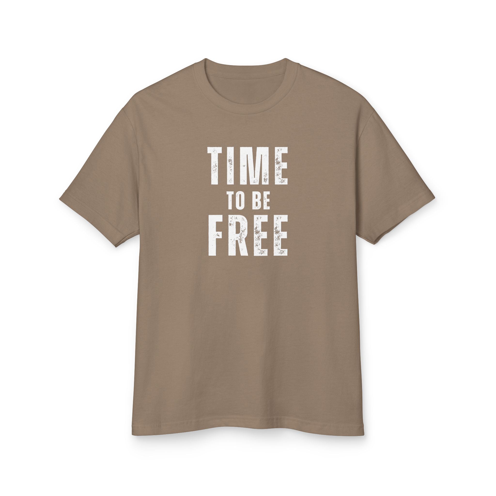 TIME TO BE FREE UNISEX Garment-Dyed Heavyweight Cotton Tee