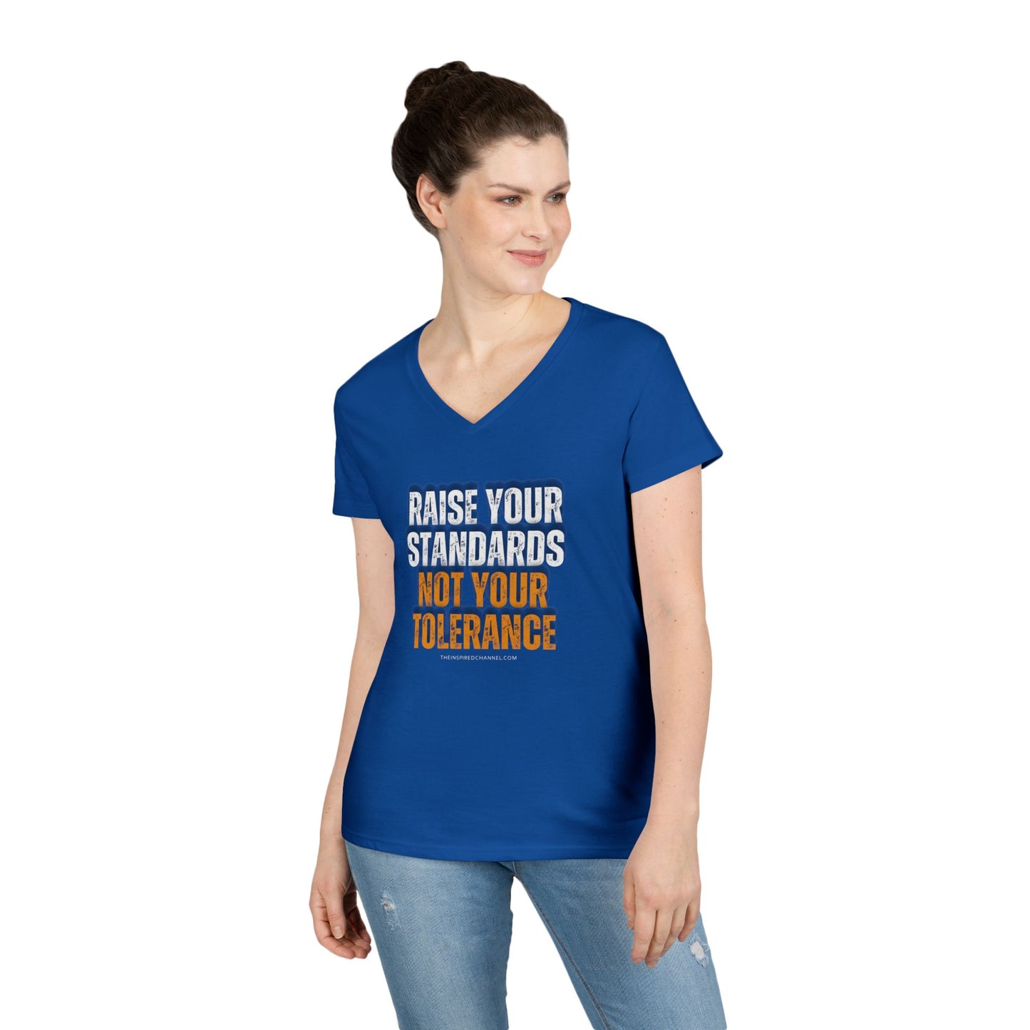 RAISE YOUR STANDARDS Ladies' V-Neck T-Shirt