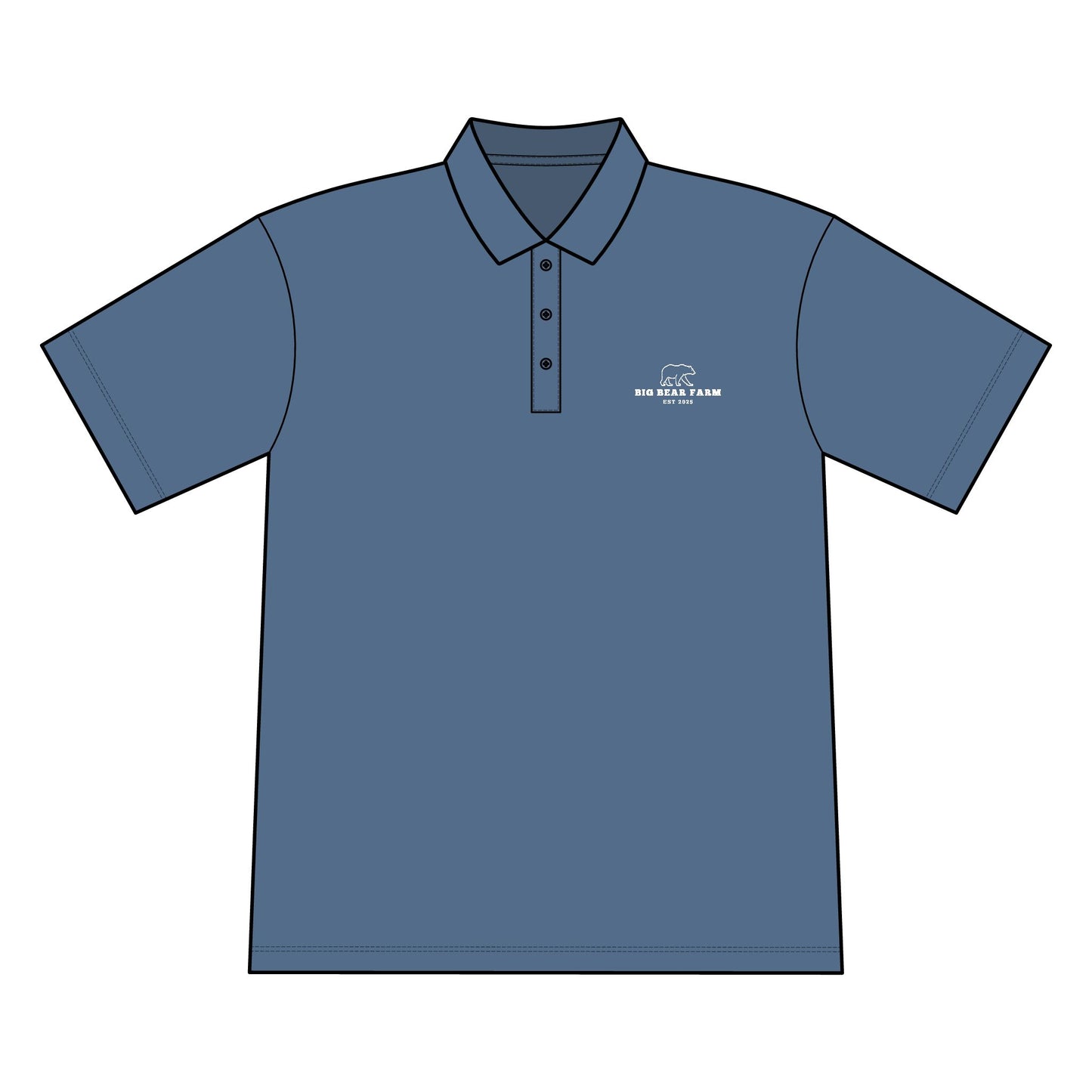 INSPIRED BIG BEAR Men's Classic Embroidered Polo