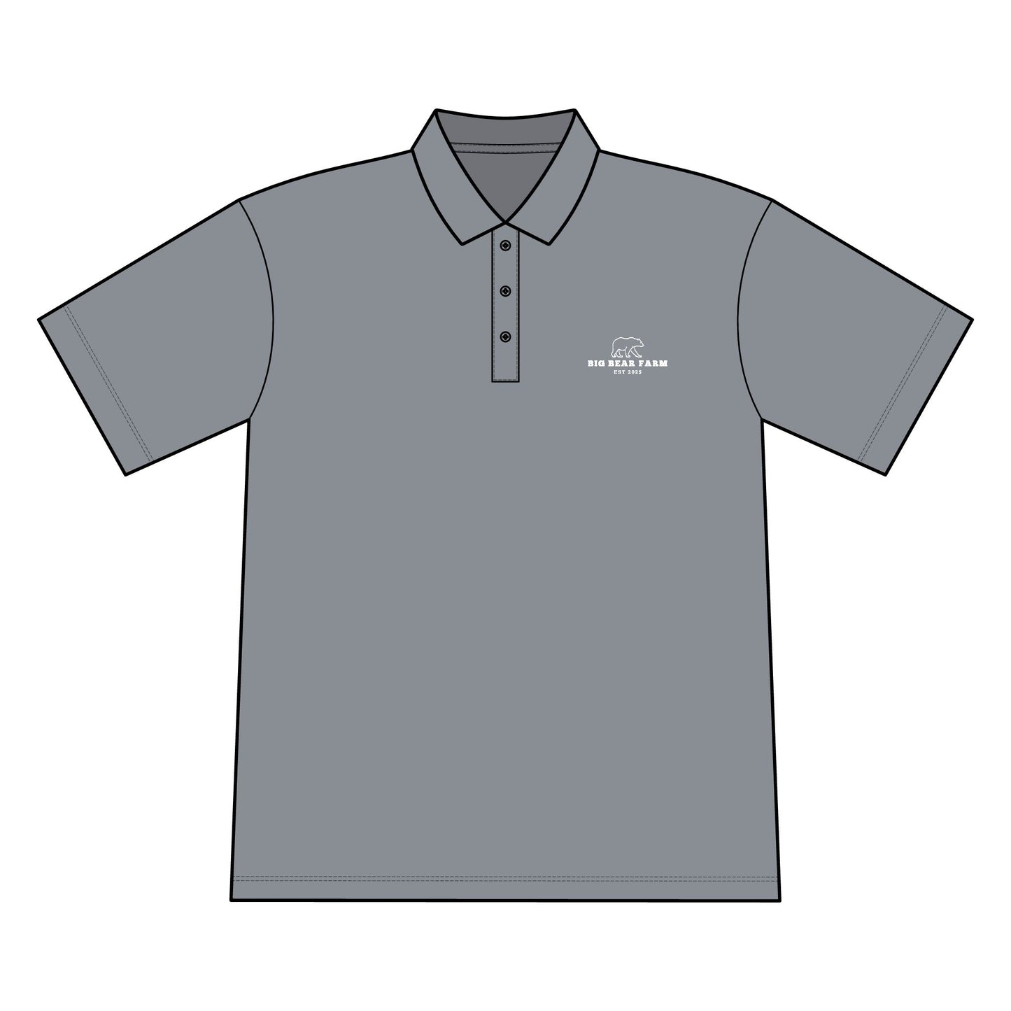 INSPIRED BIG BEAR Men's Classic Embroidered Polo