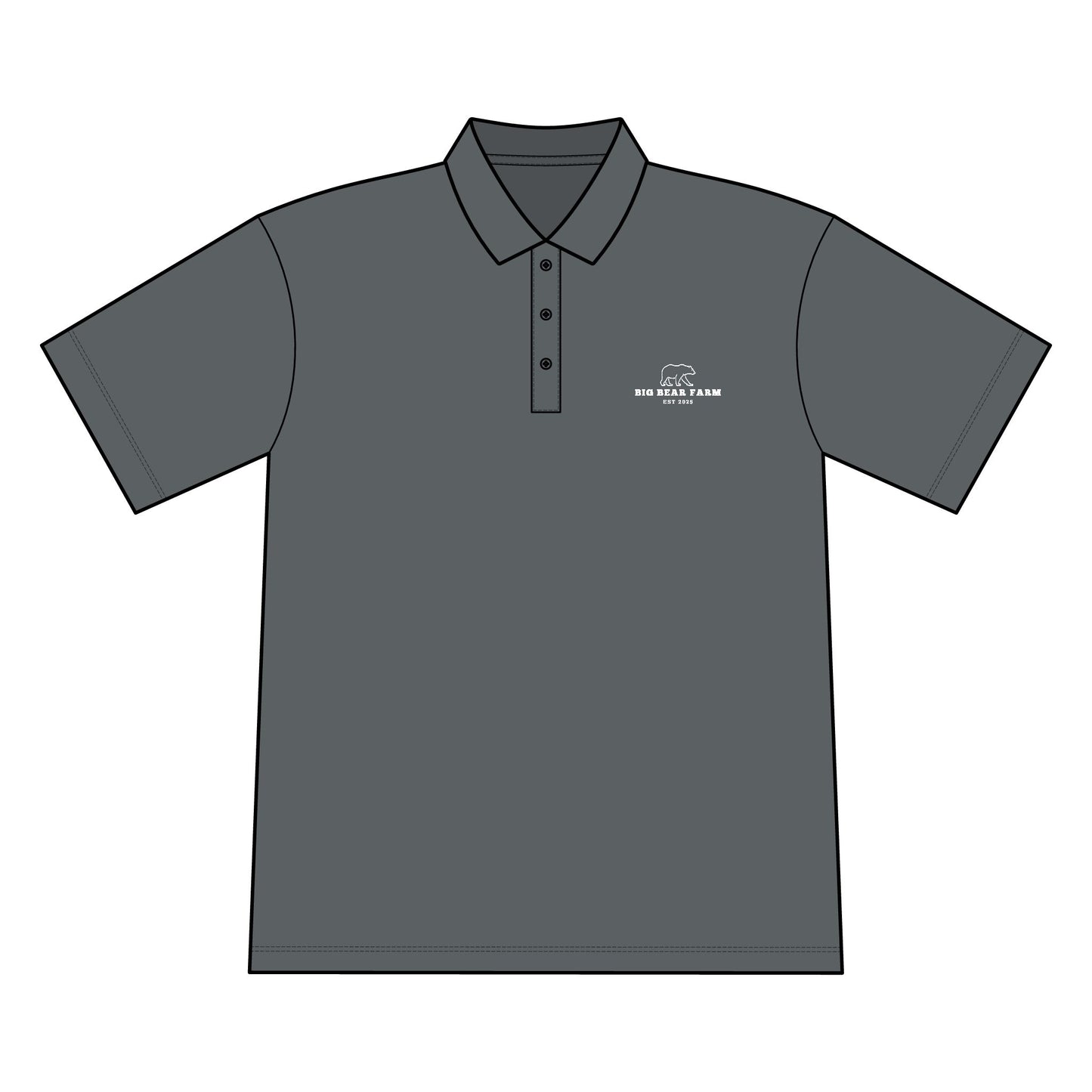 INSPIRED BIG BEAR Men's Classic Embroidered Polo