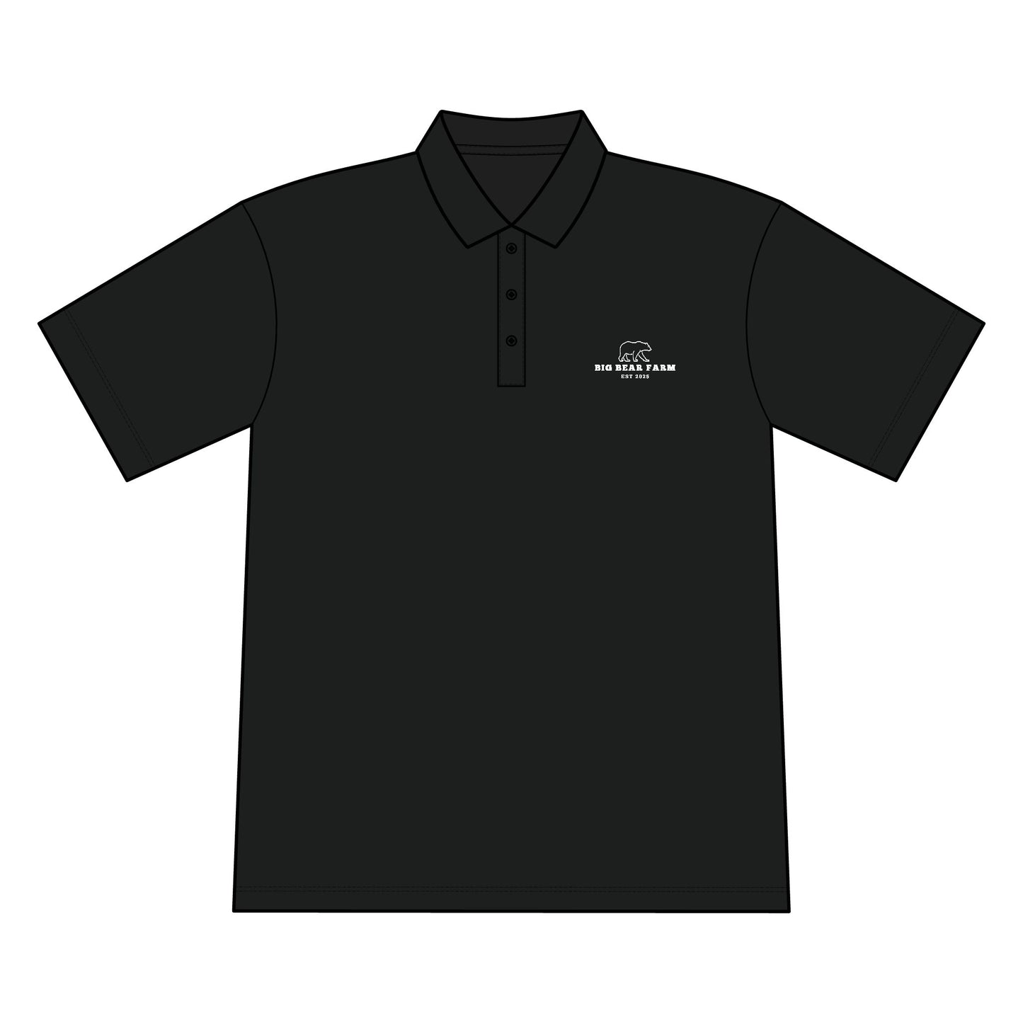 INSPIRED BIG BEAR Men's Classic Embroidered Polo