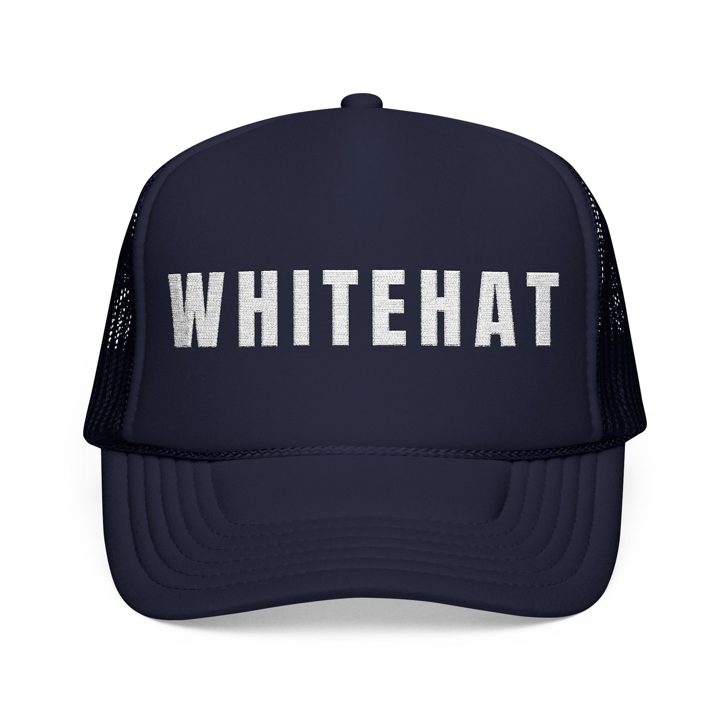 INSPIRED WHITEHAT Embroidered Trucker Hat